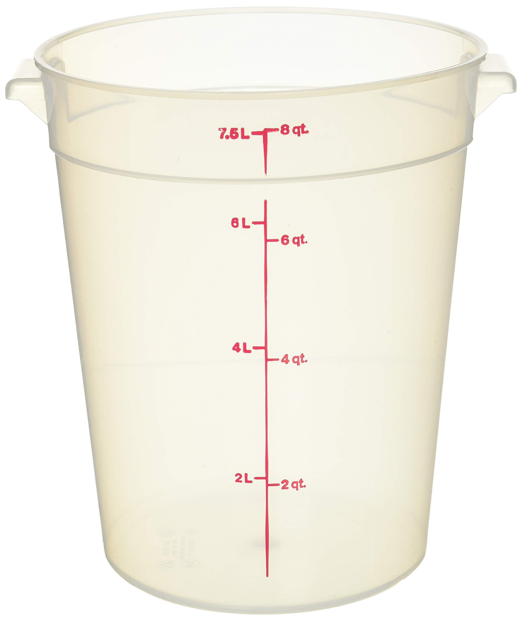 Cambro 8 Qt Round Polypropylene Food Storage Container - Camwear