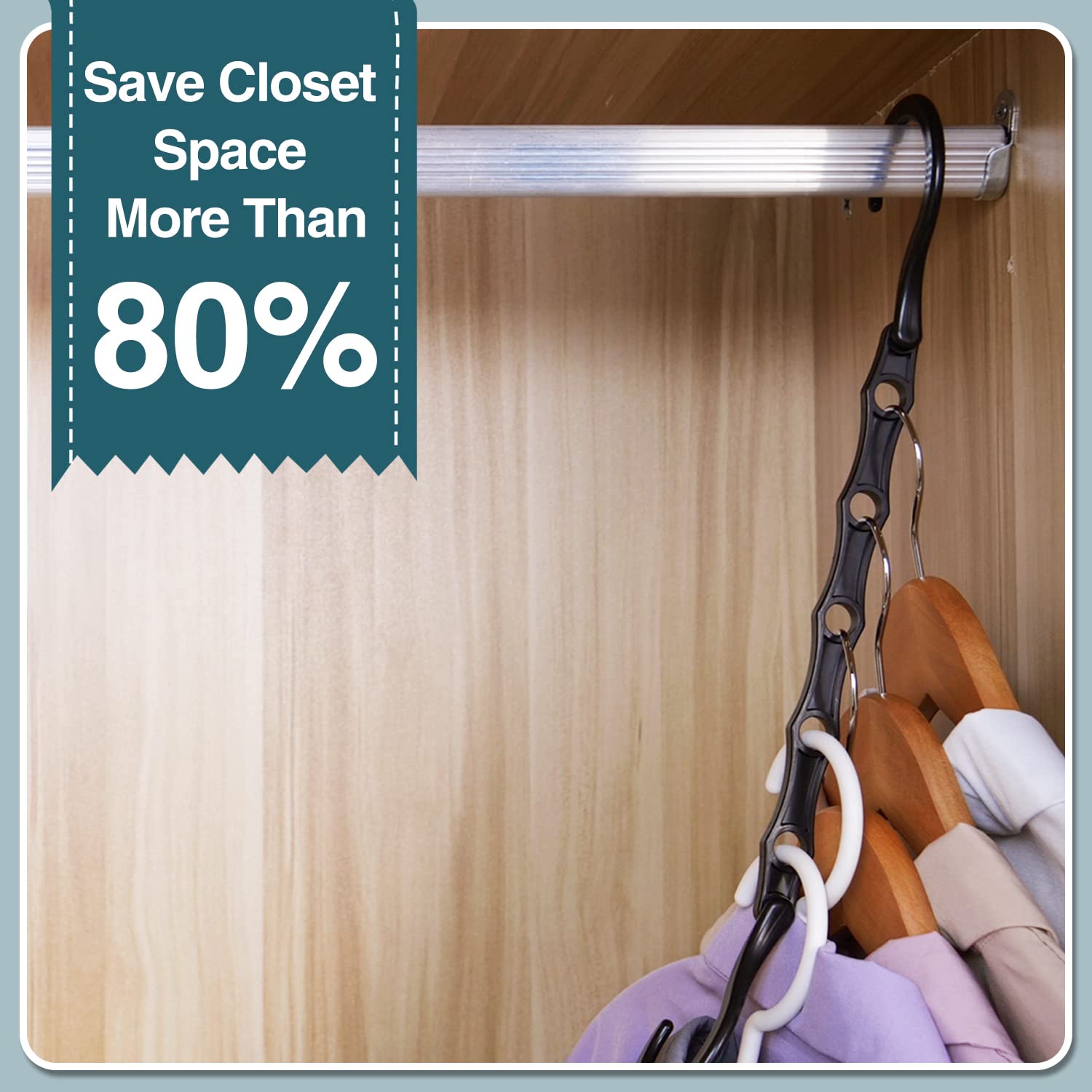 AMKUFO 12 Pack-Closet-Organizers-and-Storage  Hangers-Space-Saving-for-Closet-Organization  Clothes-Hanger-Organizer-Space-Saver-for-College-Dorm-Room-Essentials  Small-Closet-Organizer-for-Apartment