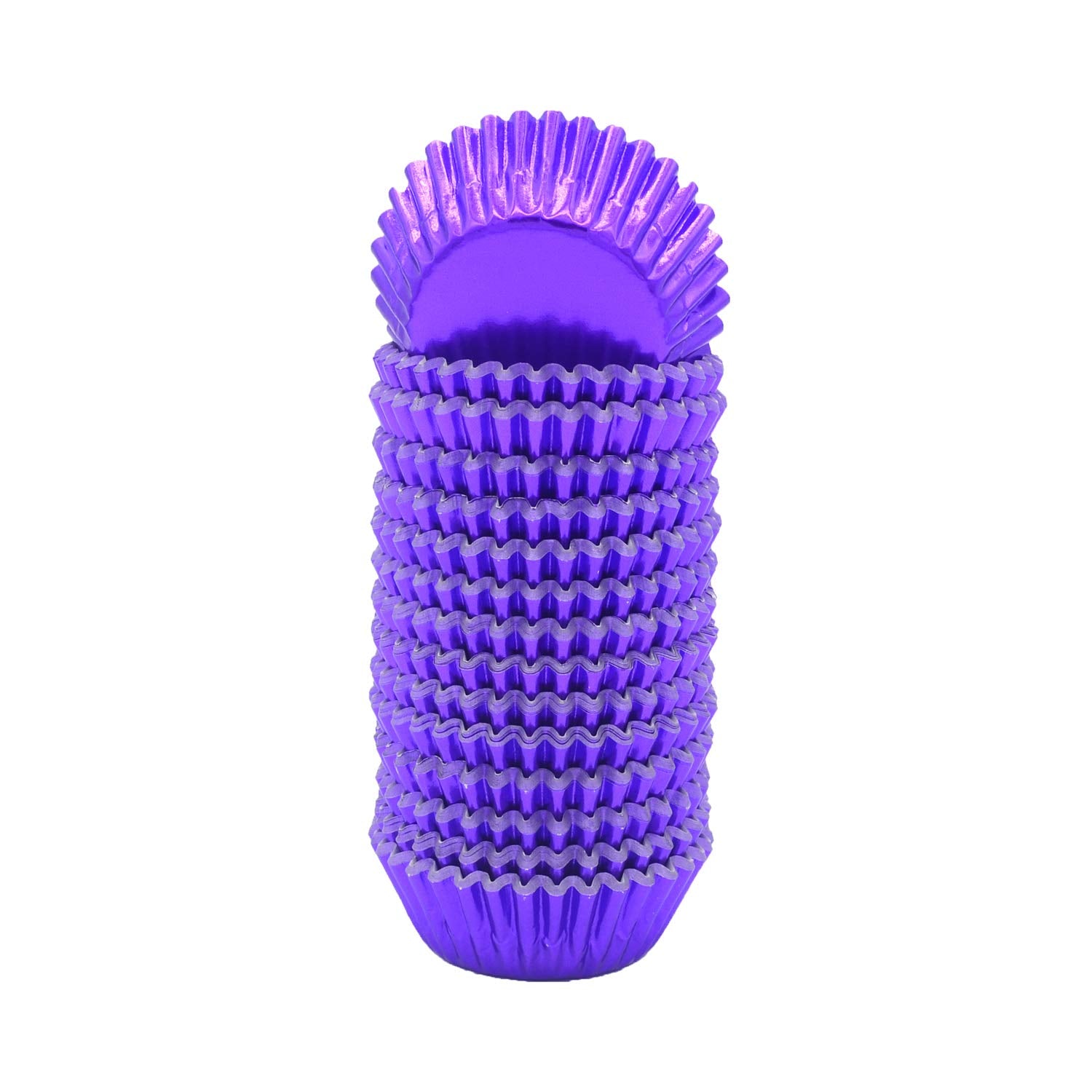 Mombake Mini Purple Foil Cupcake Liners Muffin Baking Cups For Party And More, 300-Count