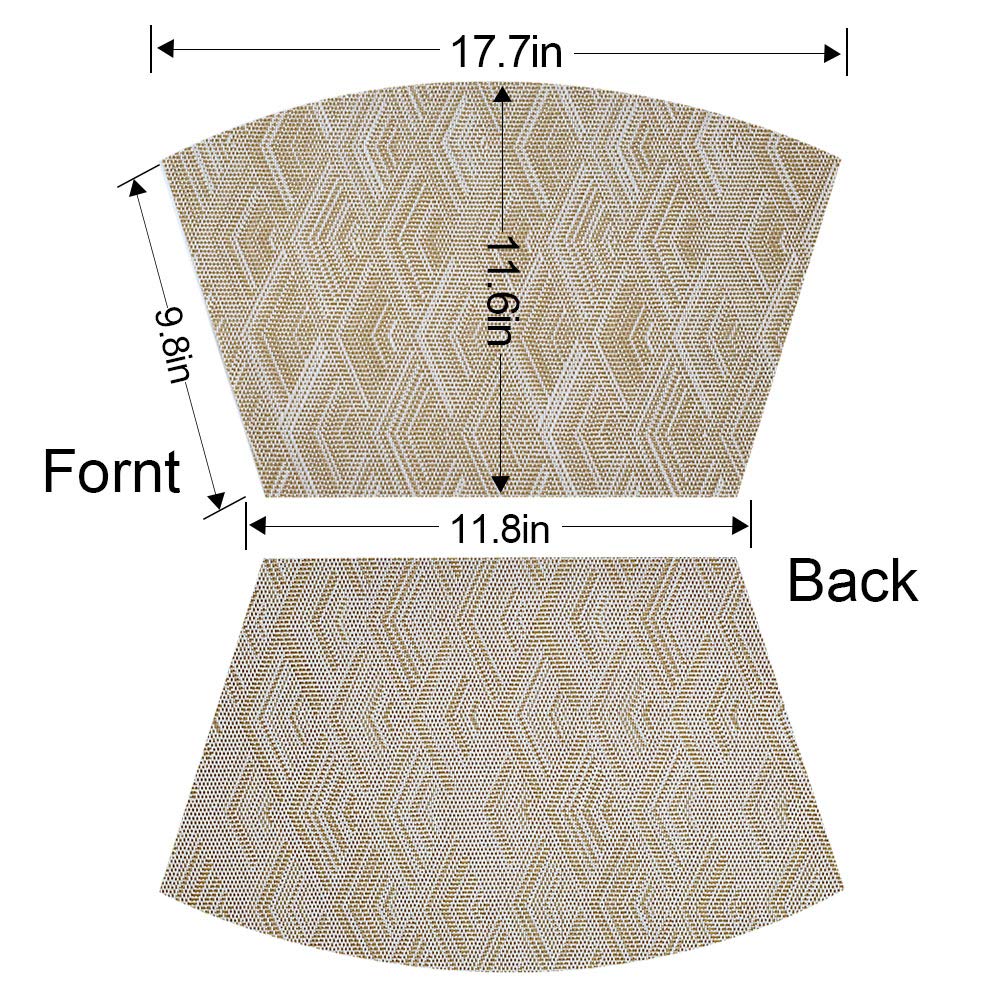 Kreatur Woven Vinyl Placemats For Dining Table Durable Heat Resistant Washable Wedge Placemats For Round Table,Placemats Set Of