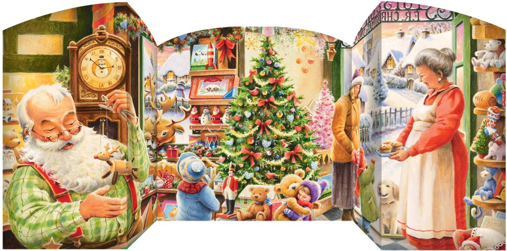 Santas Shop Free Standing Advent Calendar (Countdown to Christmas)