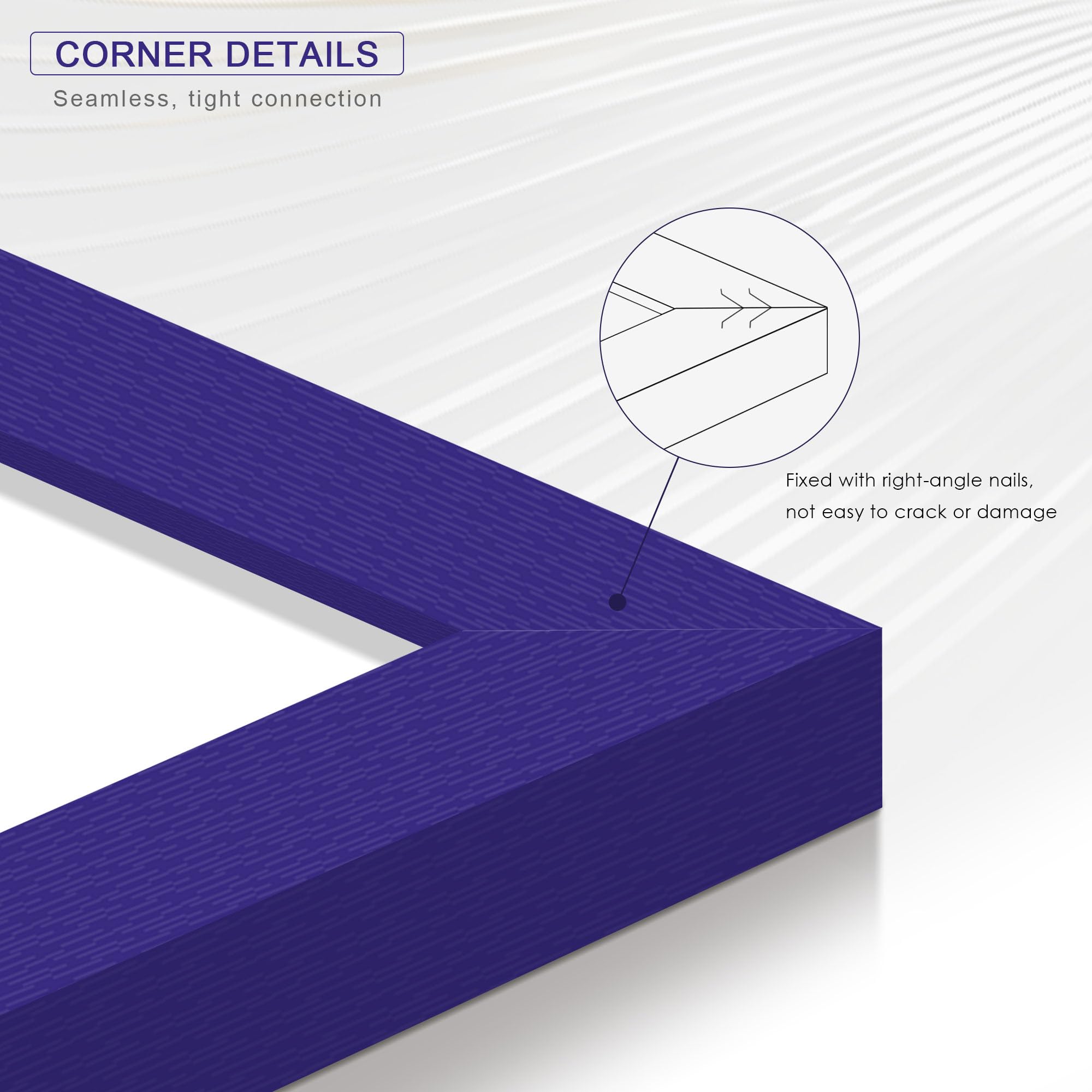 Fisnish 11x14 Picture Frame, for Tabletop Display, Horizontal or Vertical Wall Mounting, Blue