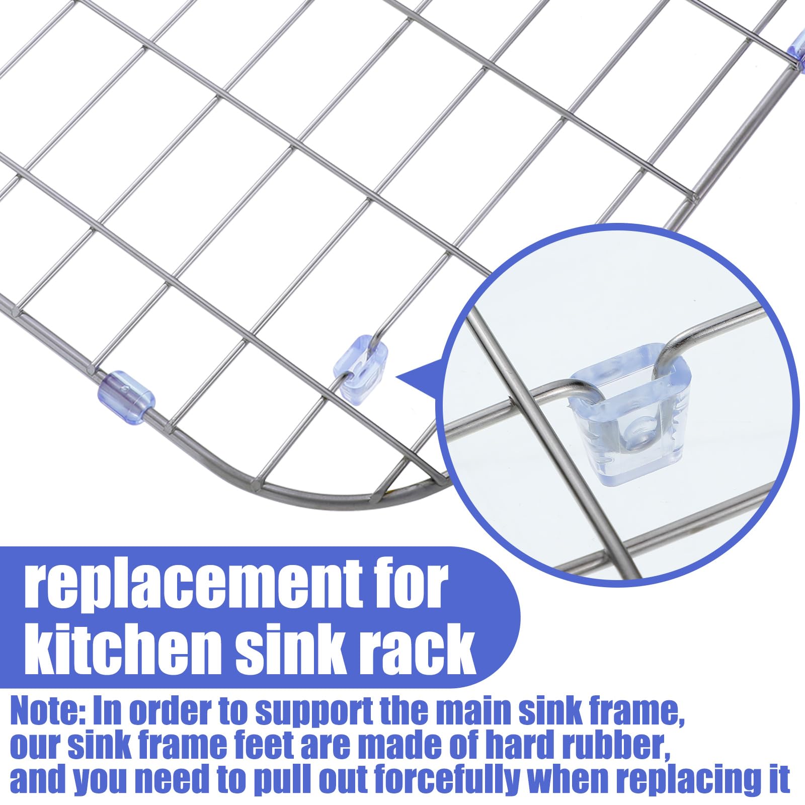 30 Pieces Kitchen Sink Rack Rubber Feet For Kitchen Sink Grid 30 Pieces Rubber Wire Bumpers Sink Protectors For Kitchen Sink Sin
