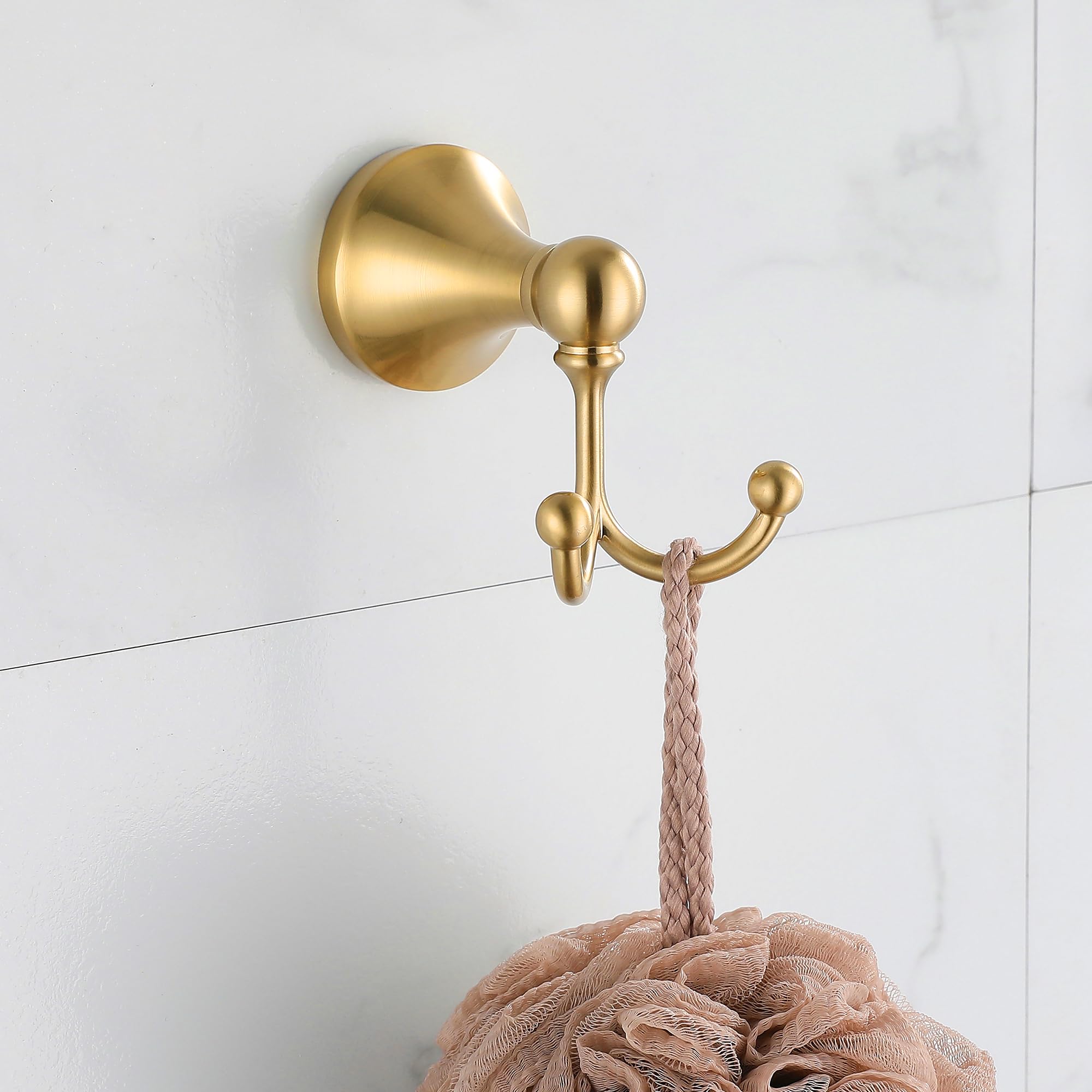 Fropo 4 Piece Gold Bathroom Hardware Set - Brushed Gold Bathroom Accessories, 23.6 Inch Towel Bar | Towel Hook | Toilet Paper Ho