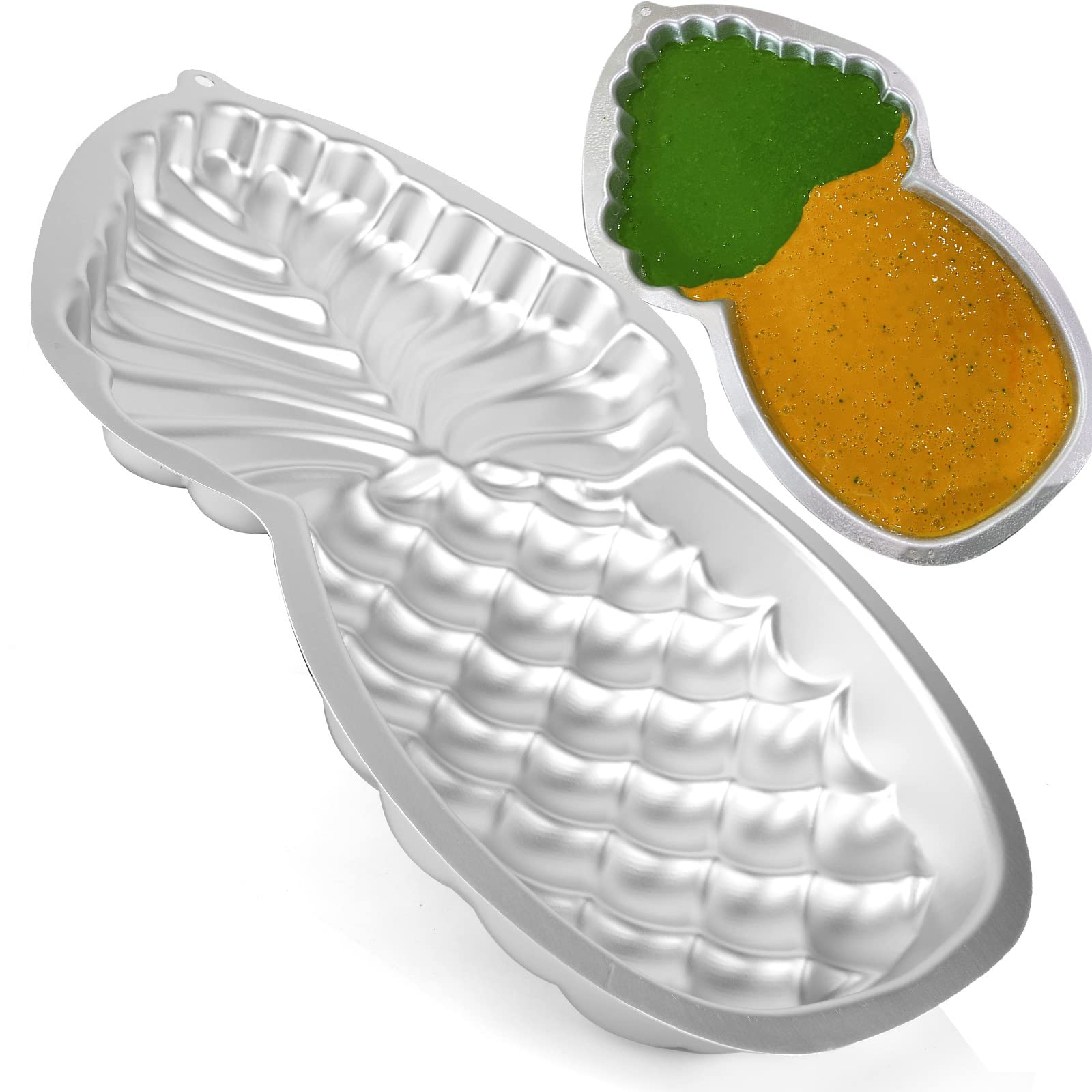 Pormasbenzer Aluminum Pineapple Shaped Fruit Cake Pan Mould Birthday Christmas Party Cake Pan Tins Decorating Baking Tool