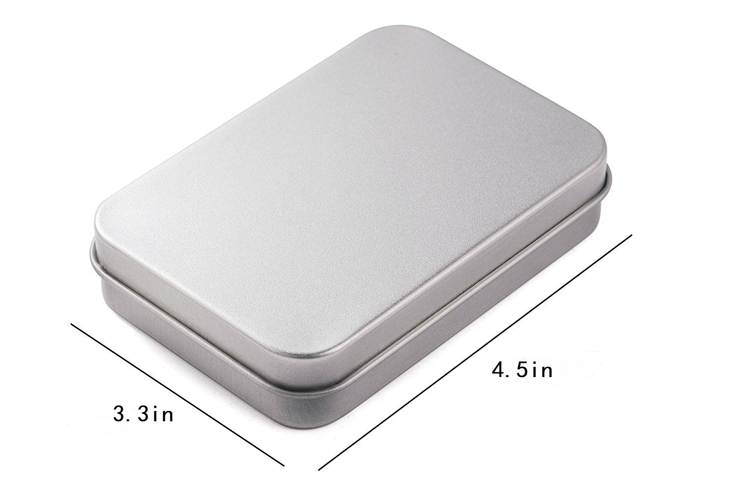Akoak 4 Pieces 4.5 X 3.3 X 0.86 Inch Basic Necessities Rectangular Empty Tin Boxes, Portable Box Containers For Home Storage Or