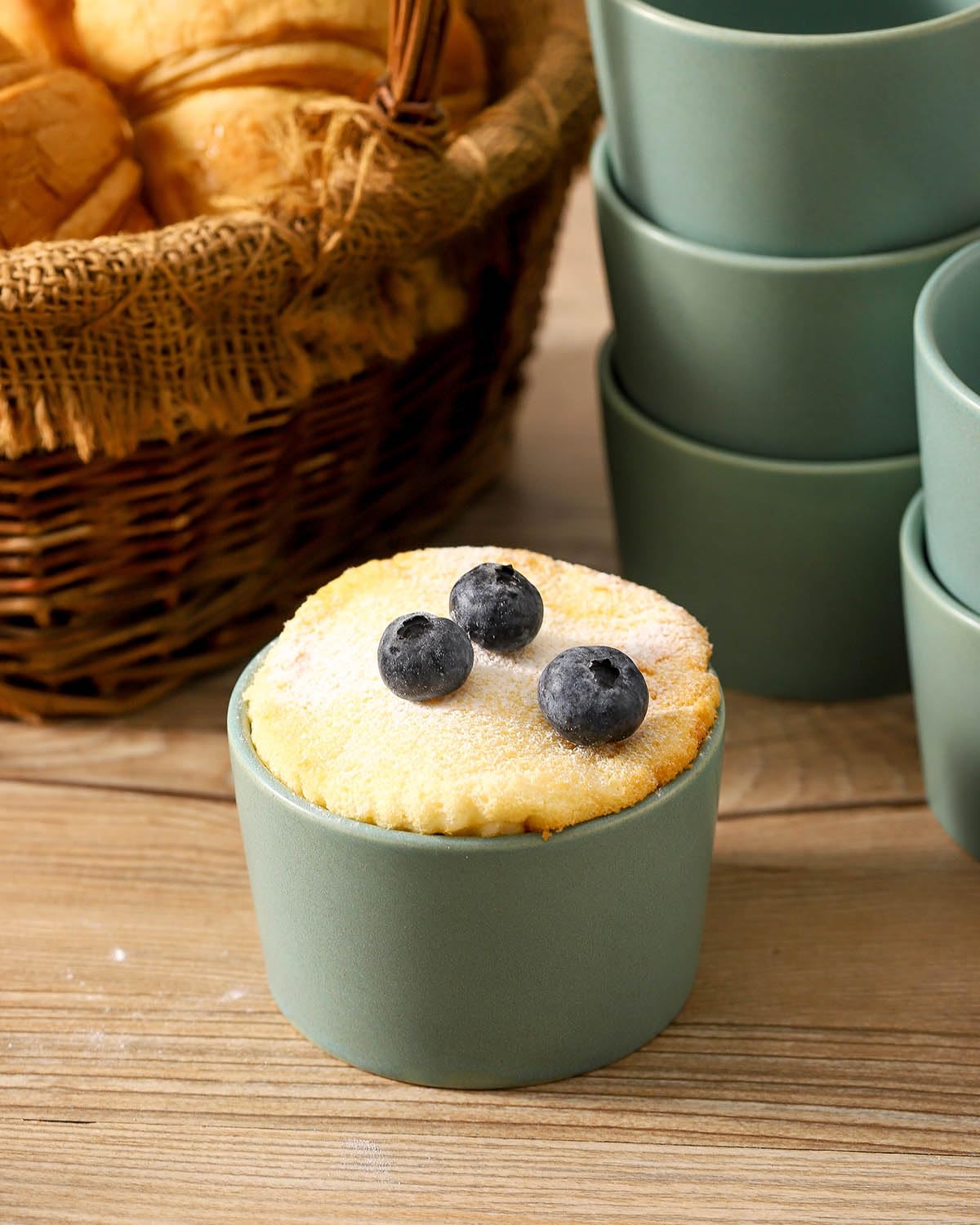 Tikooere Ramekins 6 oz, Oven Safe Souffl   Dishes for Creme Brulee, Souffle, Pot Pie, Stoneware Baking Dishes for Kitchen, Farmh