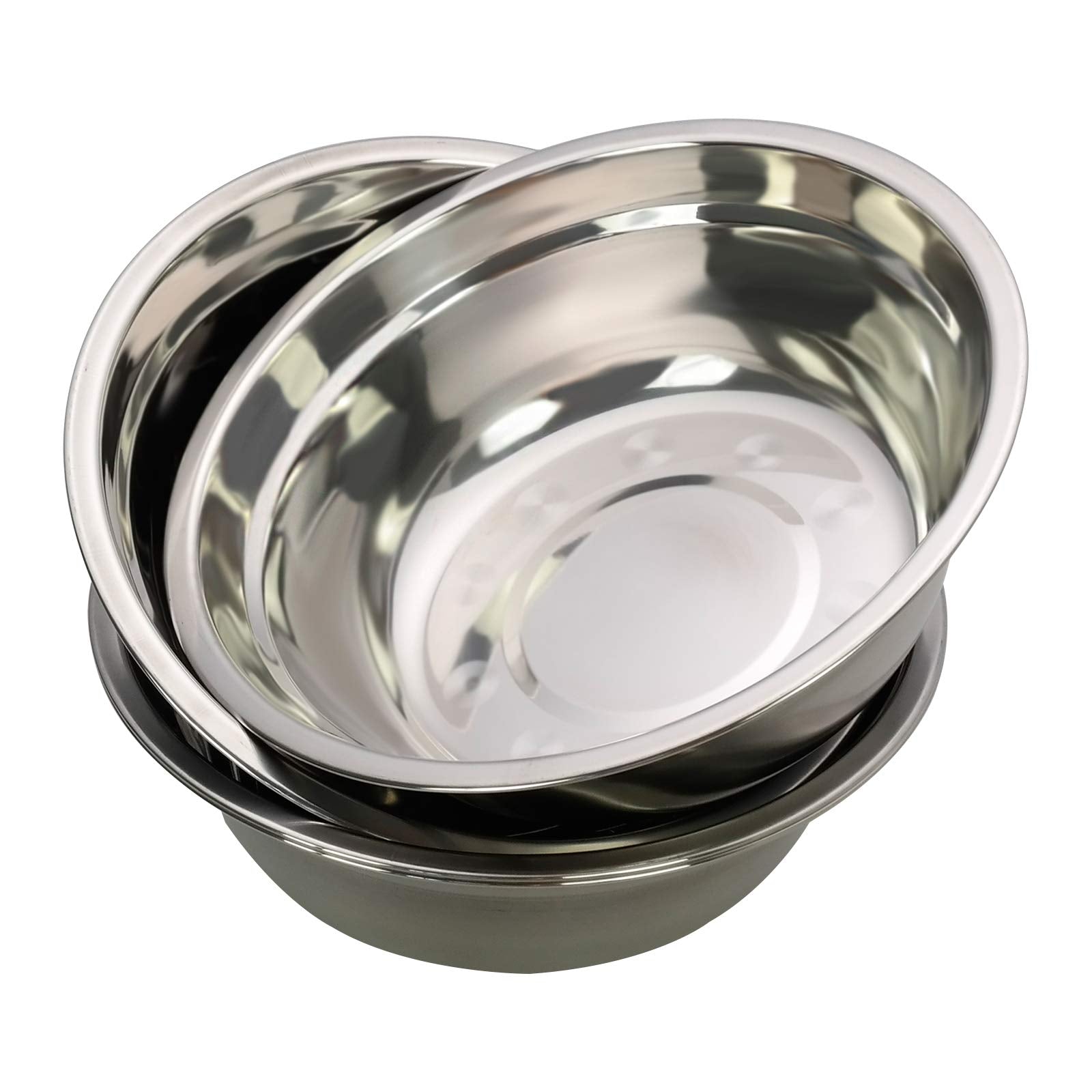 Dehouse Metal Mixing Bowls, Stainless Steel Serving Bowl, Set Of 4