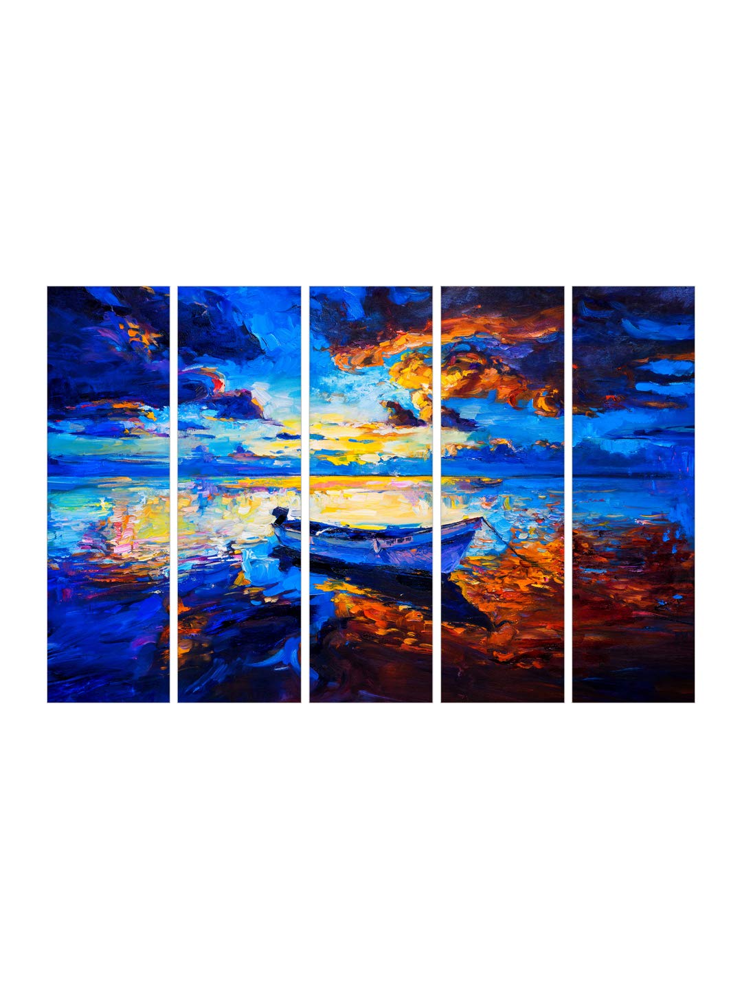 999Store Boat In The Lake Wall Painting For Living Room Bedroom Hall Drawing Room Wall Dcor Wall Hanging Boat Paintings For Livi