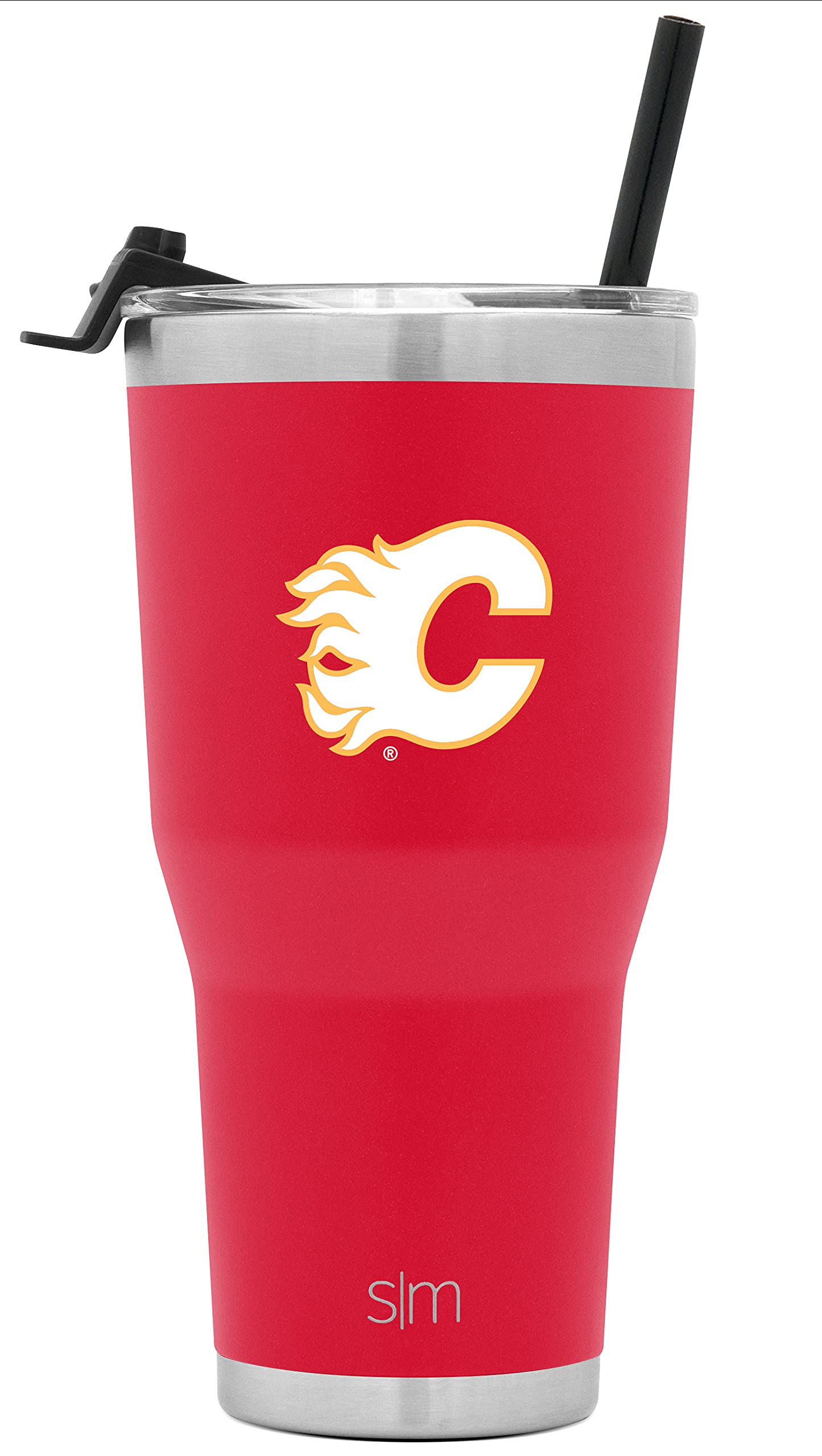 Simple Modern Officially Licensed Nhl Calgary Flames 30Oz Cruiser Tumbler Insulated Travel Mug Cup With Flip Lid And Straw