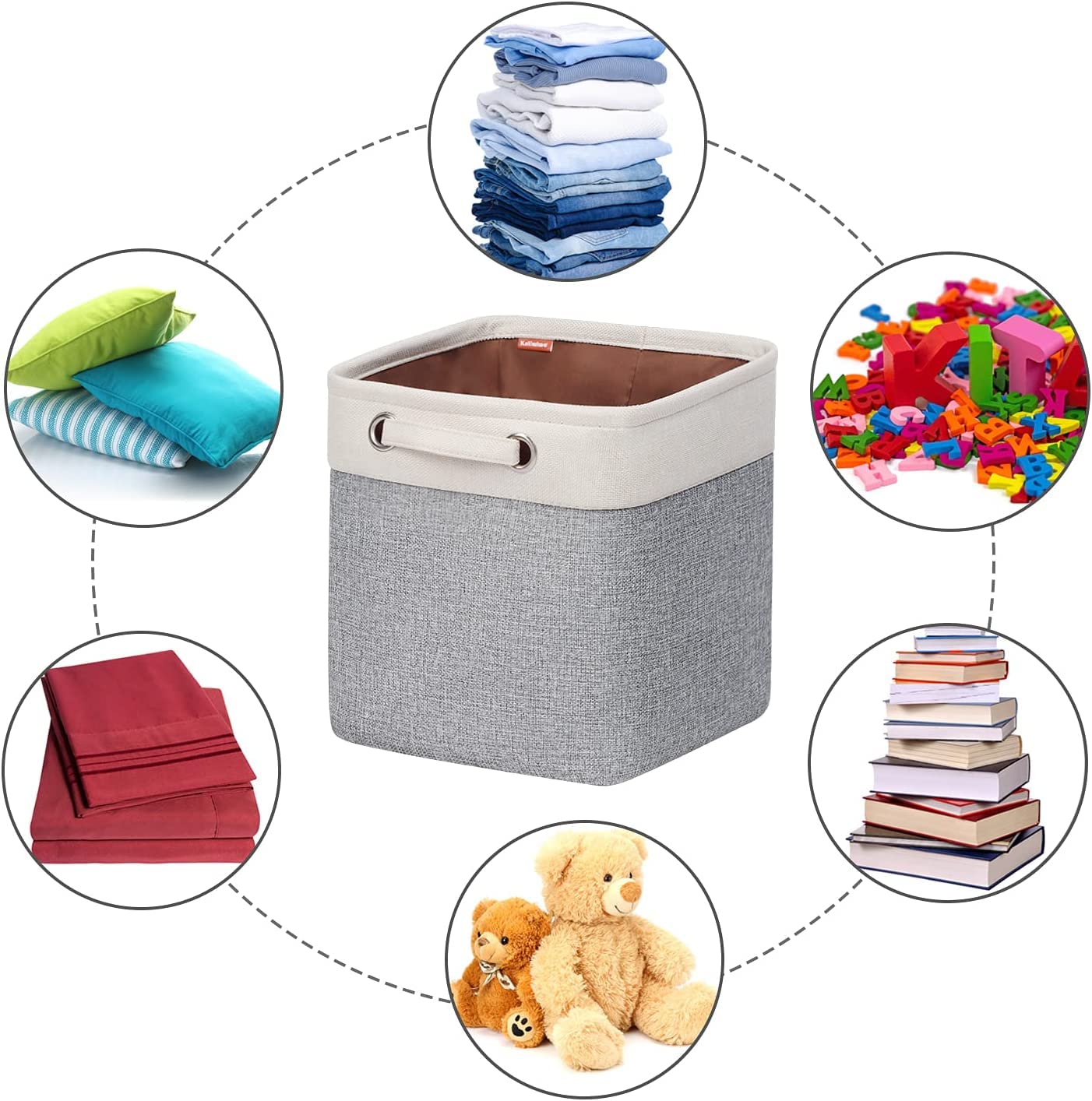 Kntiwiwo Cube Storage Bins 10.5    X 10.5 X 11    Cloth Baskets For Storage With Handles For Shelf, Closet, Nursery, Office Orga