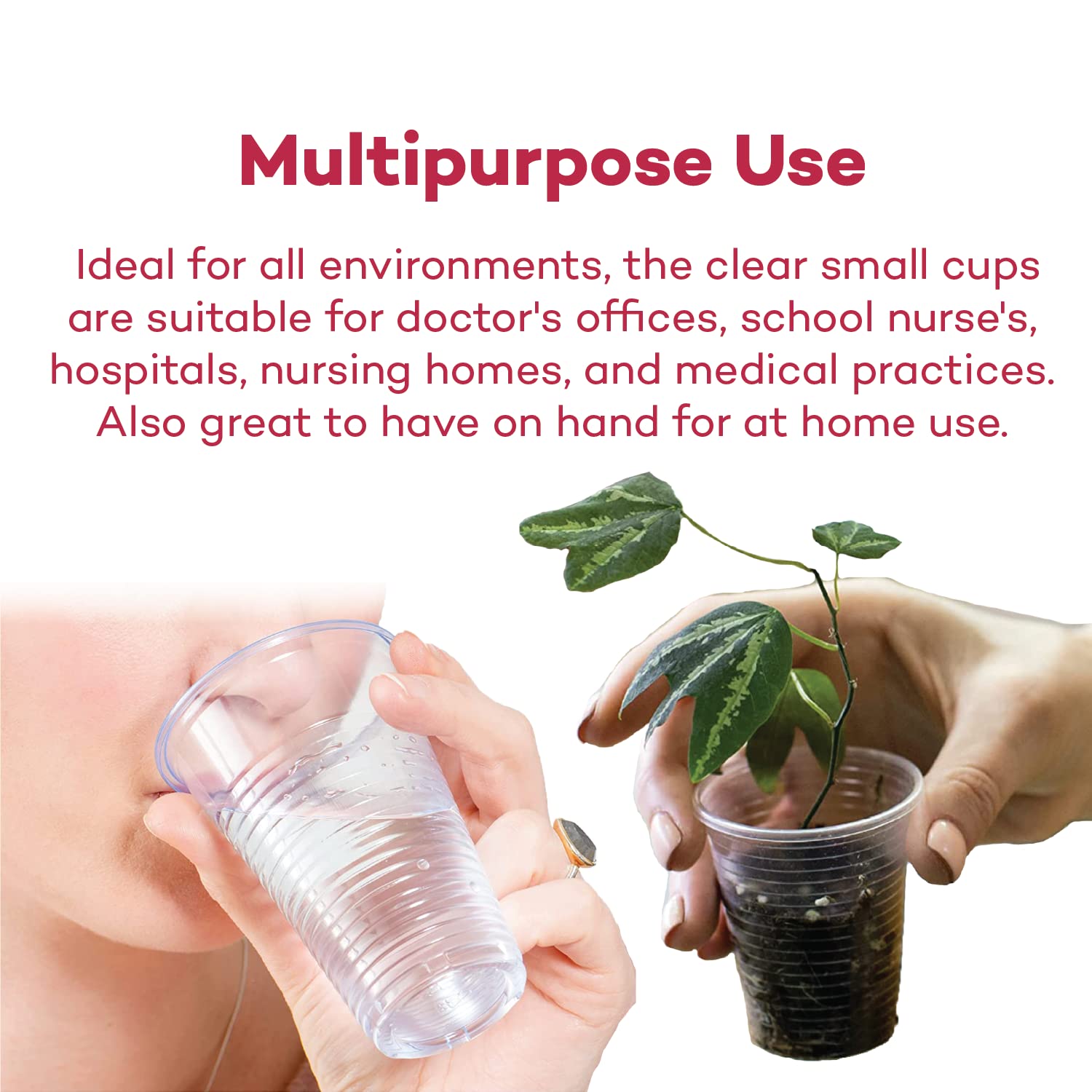 Dealmed 9 Oz. Disposable Plastic Cups - 100% Recyclable Cups For Doctor'S Offices, School Nurse'S, Hospitals, At Home And More (