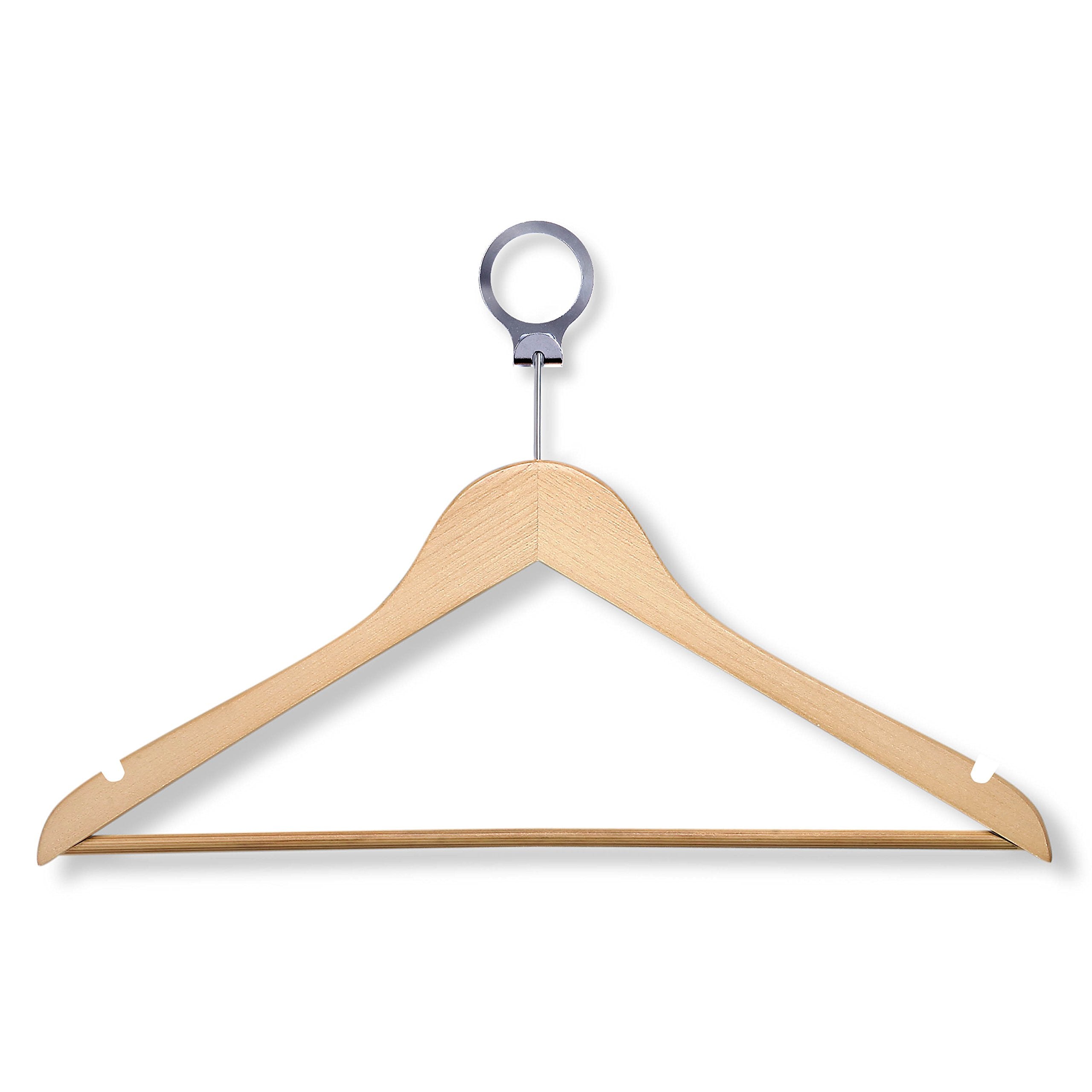 Honeycanhdo Hng-01733 Hotel Suit Hangers, Maple, 24-Pack