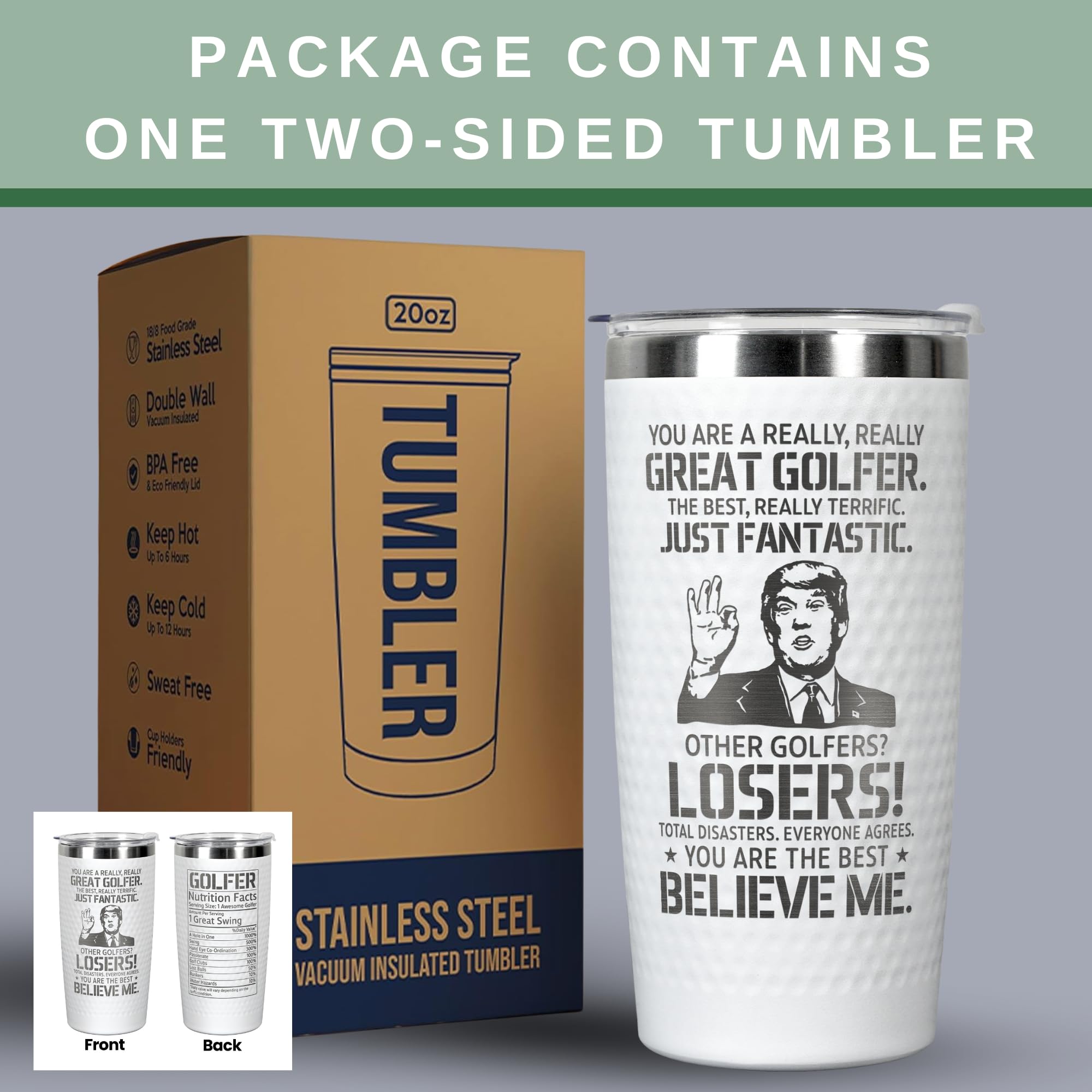 HUNIGIFT Golf Gifts for Men, Grandpa, Uncle, Golfer, Boss - Grandpa Uncle Gifts - Birthday, Christmas Mugs for Men - Gift Ideas