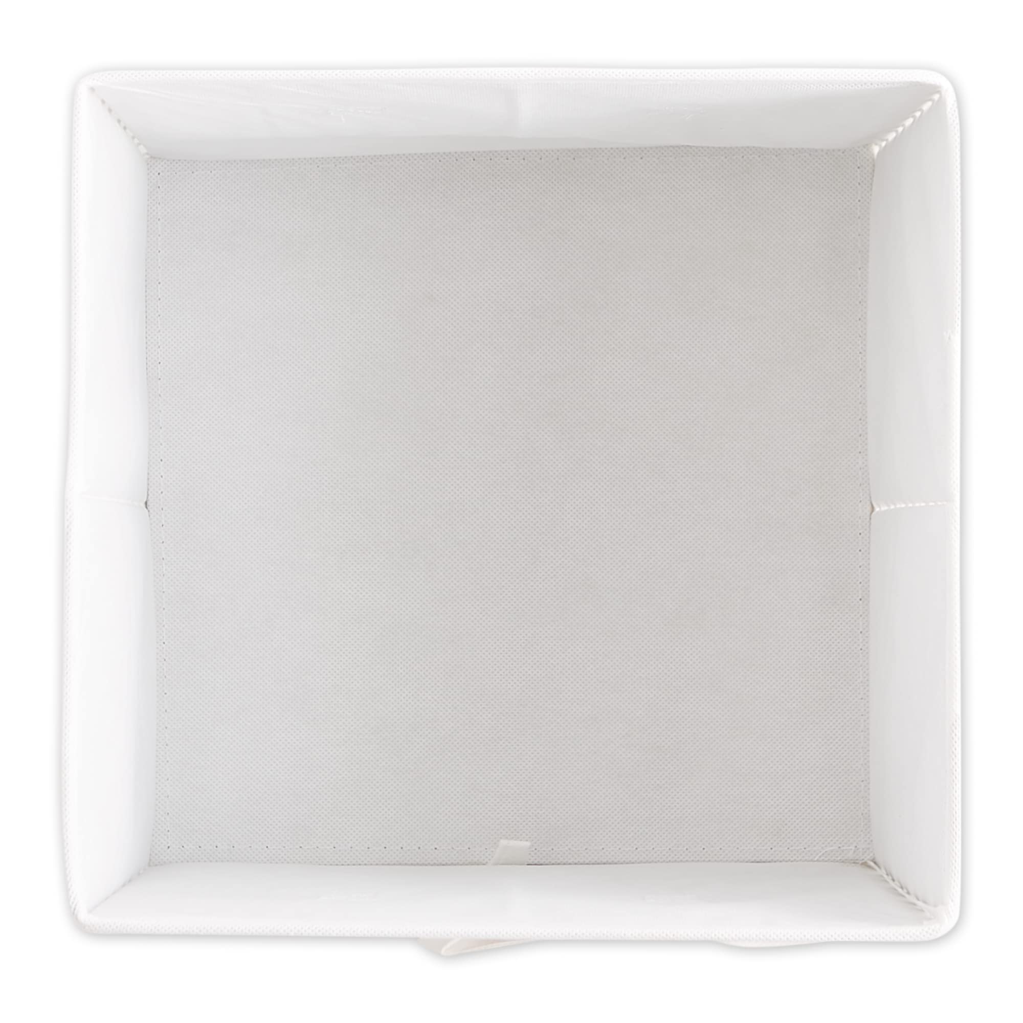 DII Non Woven Storage Collection Polyester Herringbone Bin  Large Set of 2  Gray  2 Piece