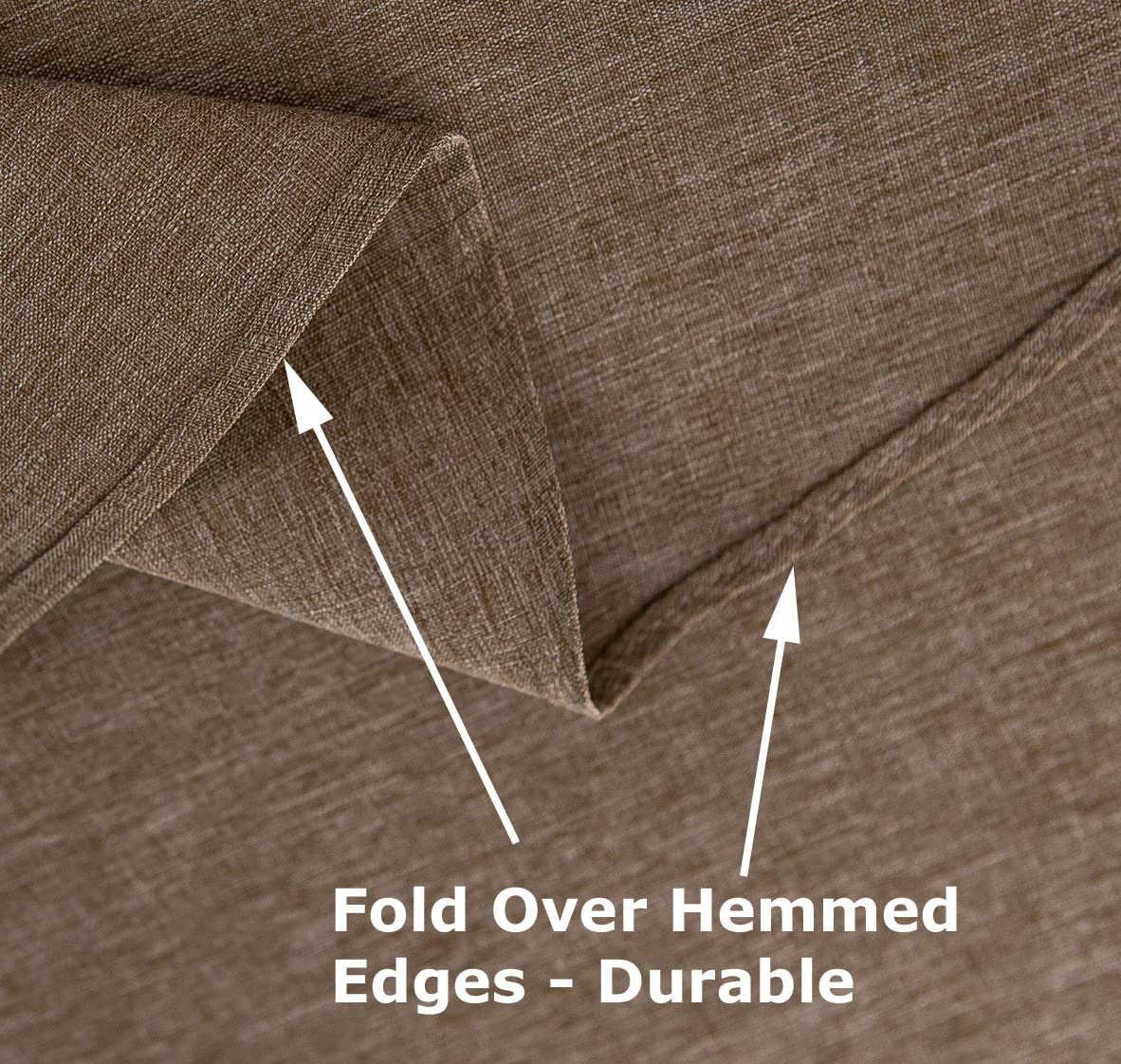 Tektrum 70 Inch Round Faux Linen Textured Tablecloth Table Cover - Waterproof/Spill Proof/Stain Resistant/Wrinkle Free/Heavy Dut