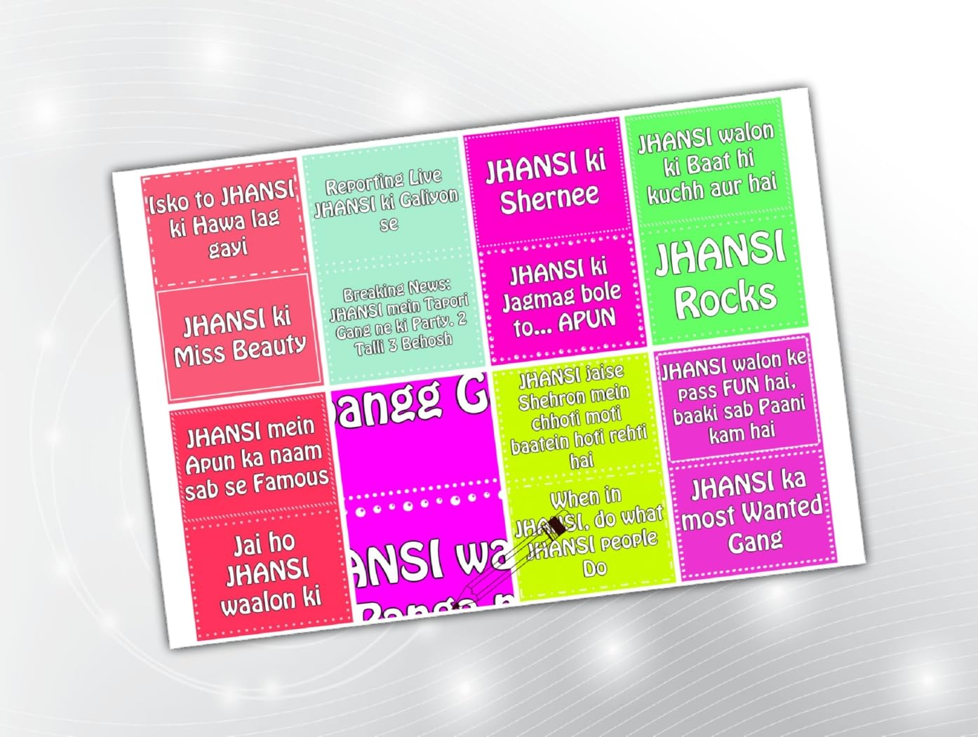PartyStuff Props  Jhansi City Speech Bubbles (16 Piece)