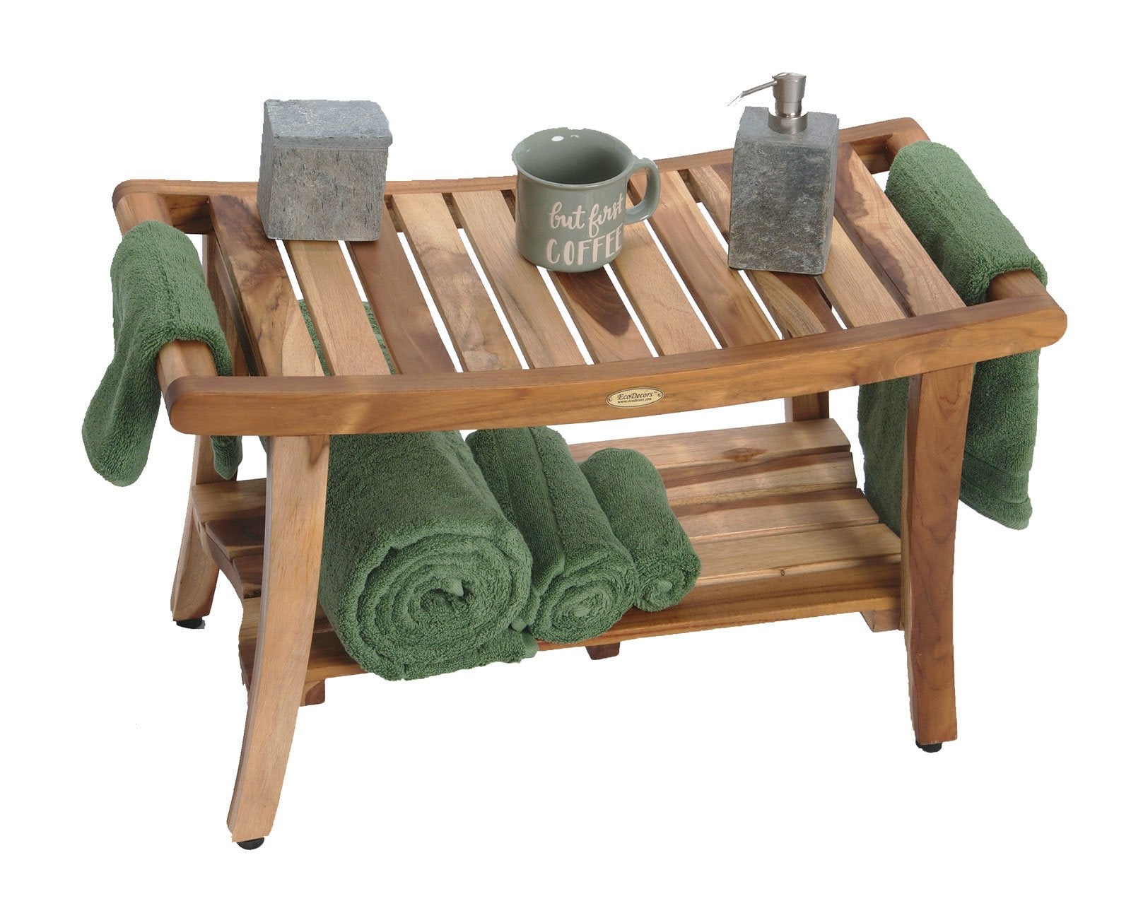 Ecodecors, 30'', Harmony, Teak Shower Bench, Teak Shower Stool, Teak Bench For Shower, Teak Shower Seat, Teak Shower Bench For I