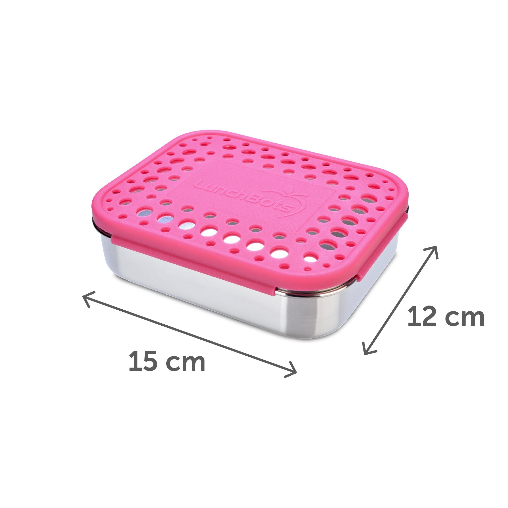 Lunchbots Medium Duo Snack Container - Divided Stainless Steel Food Container - Two Sections For Half Sandwich And A Side - Eco-