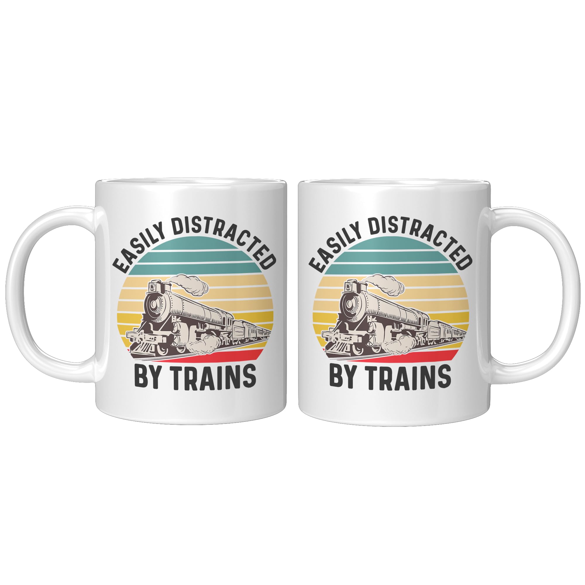Coveted Goods Train Mug, Easily Distracted by Trains, Train Lover Mug, Train Coffee Mug, Locomotive Mug