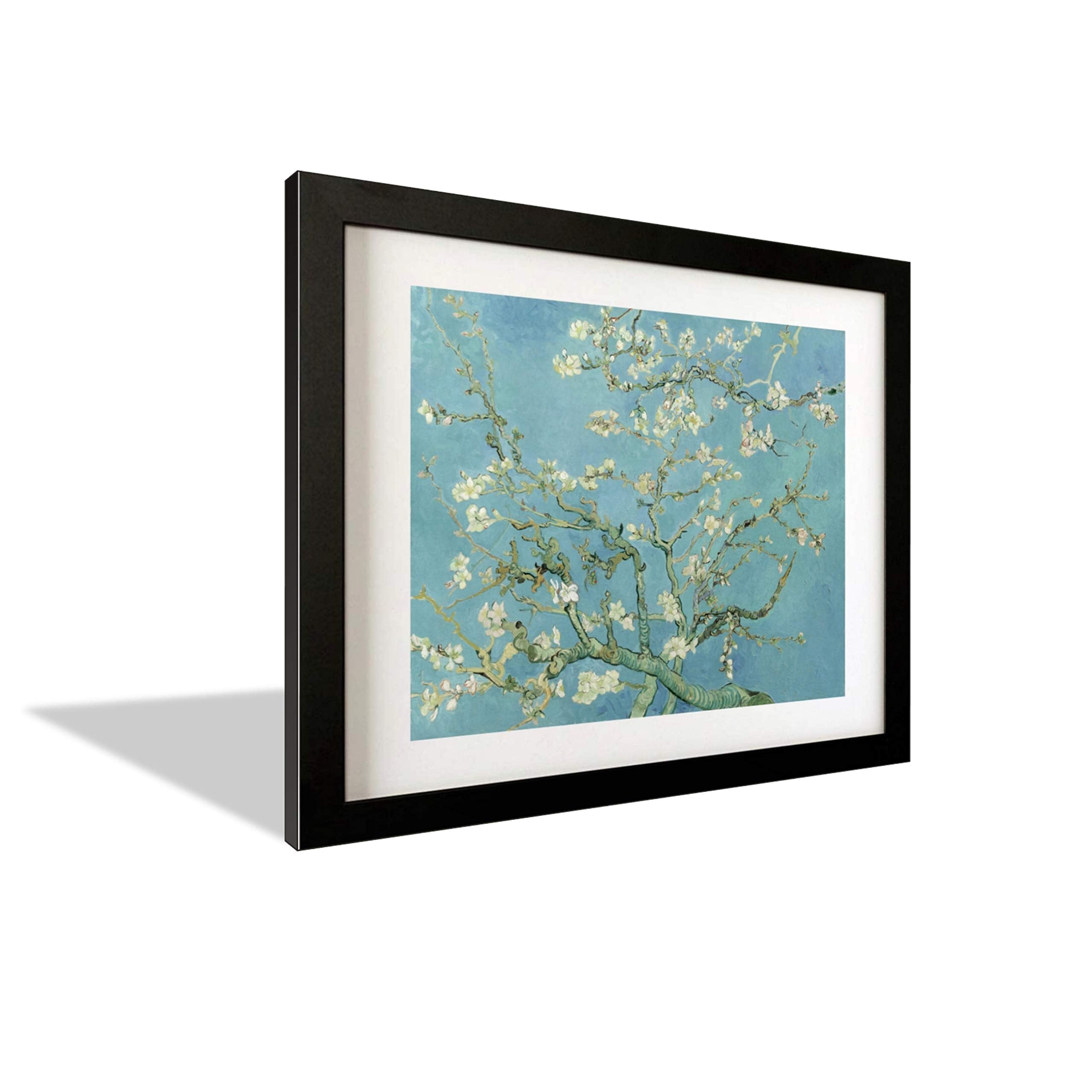 Almond Blossom Framed Wall Art By Vincent Van Gogh | Famous Painting Reproduction Almond Blossom | Premium Gallery Wall Mount De
