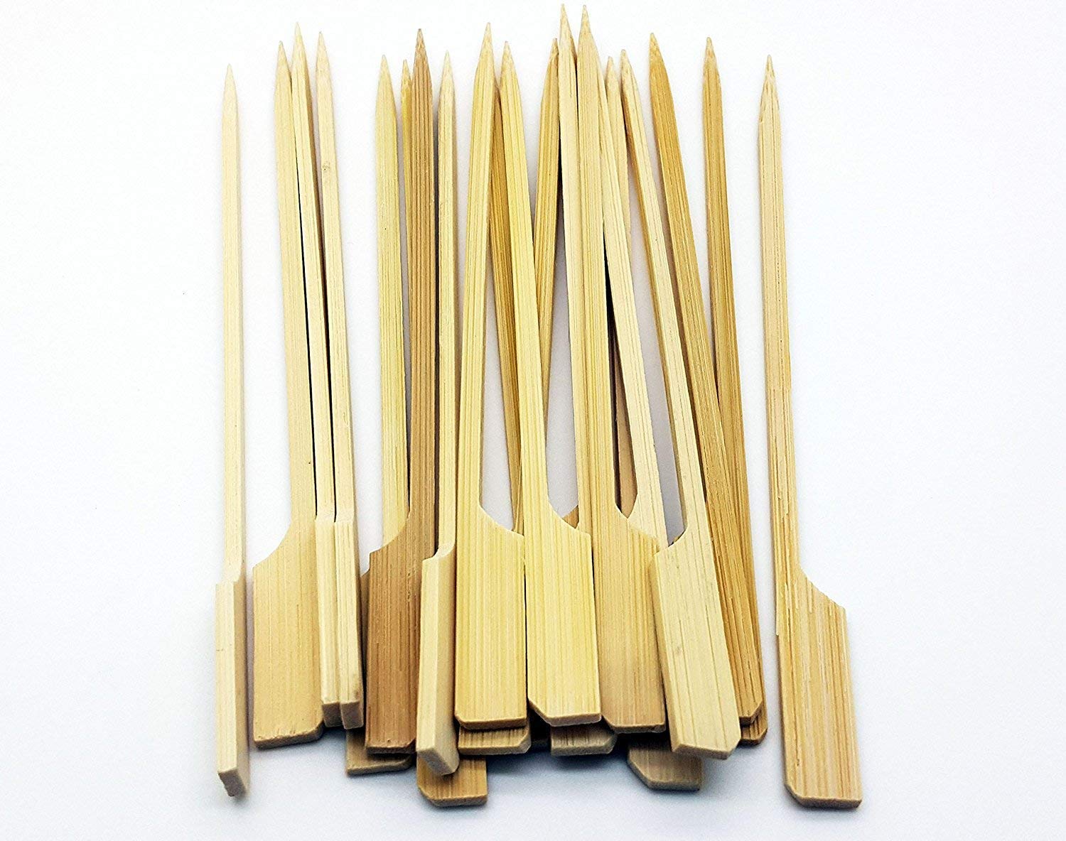 50 Bamboo Skewers Paddle Sticks Wooden Grill Kebab Barbeque Party Stick 15Cm Pack By Fackelmann