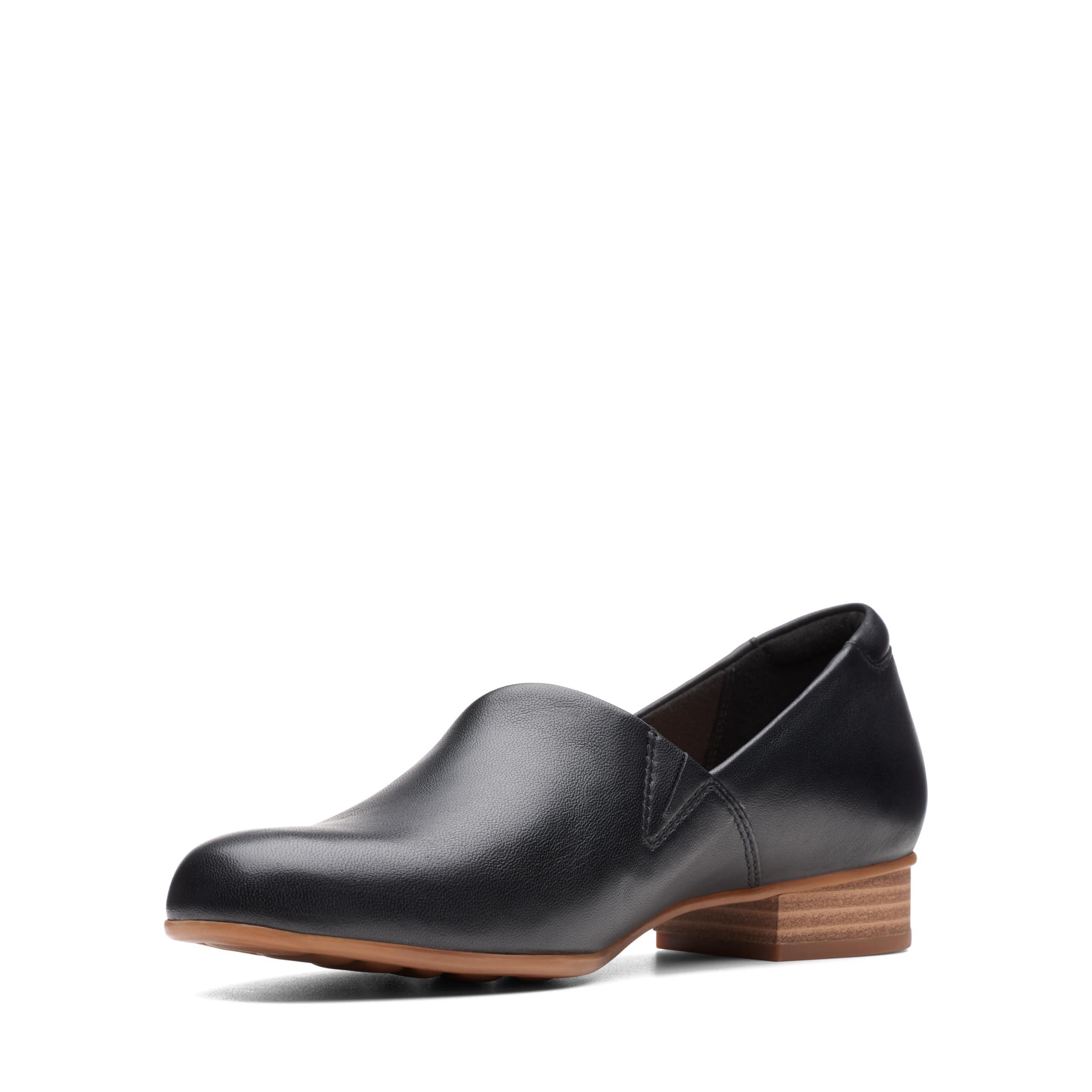 Clarks Womens Juliet Palm Loafer, Black Leather, 10 Narrow Us