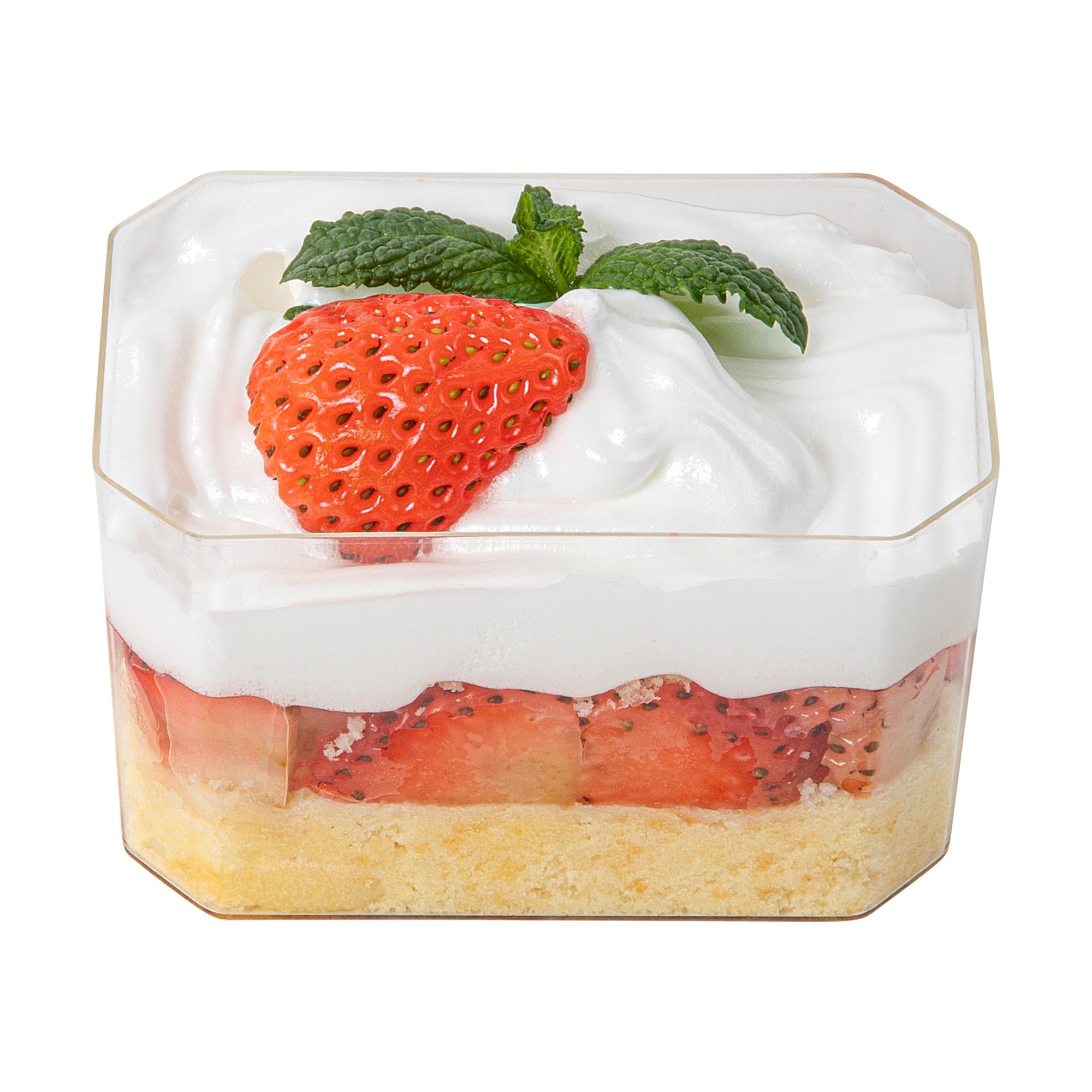 Restaurantware-Mini Serve 3.4 Ounce Plastic Dessert Cups, 25 Disposable Round Serving Cups - Lids Sold Separately, Stackable, Cl