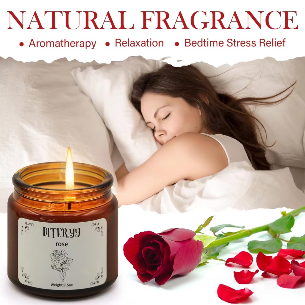 Diteryy 4 Pack Soy Candles for Home Scented Set Aromatherapy Essential Oil Candlewax Bulk for Stress Relief Long Lasting Small J