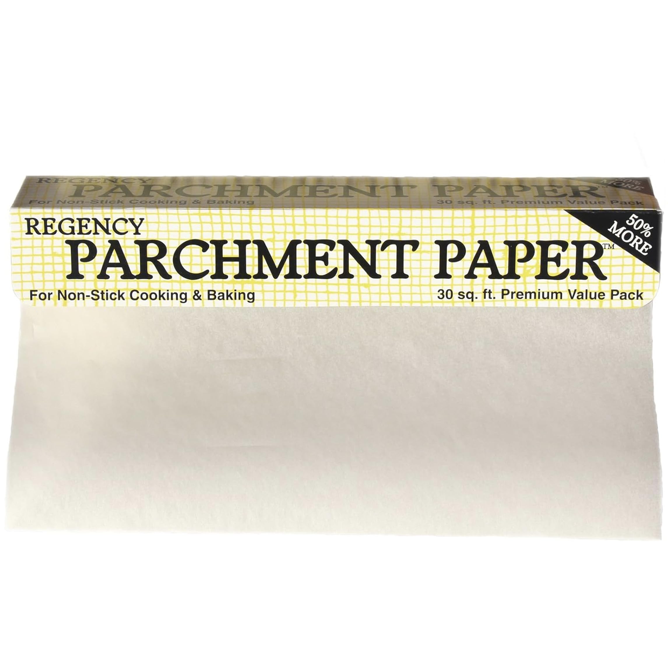 Regency Wraps Parchment Paper Roll For Non-Stick Cooking And Baking, Greaseproof, White, 30Ft (Pack Of 1)
