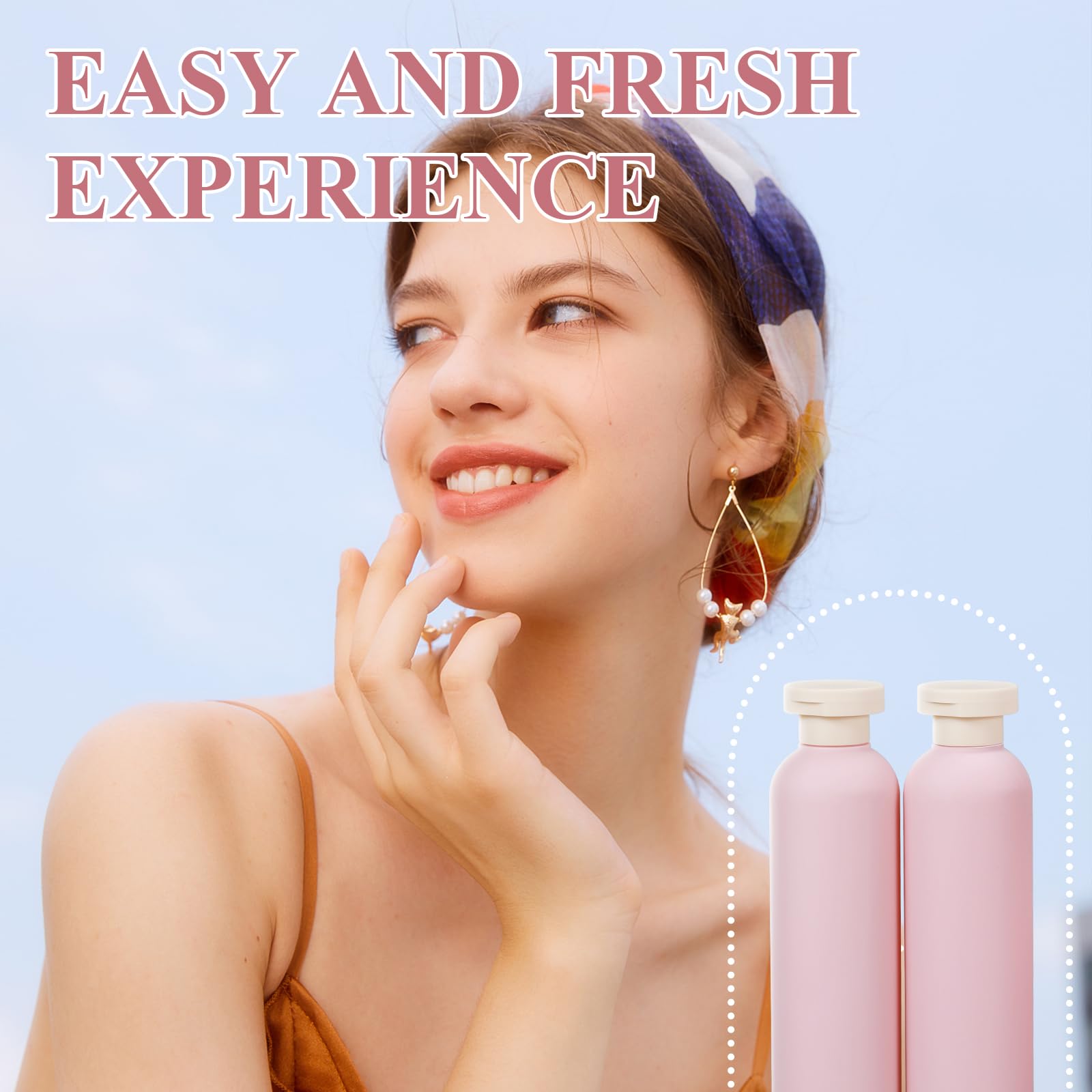 Asevat 10 Oz Plastic Leak Proof Travel Bottles For Toiletries, Plastic Travel Size Containers, Shampoo And Conditioner Bottles P