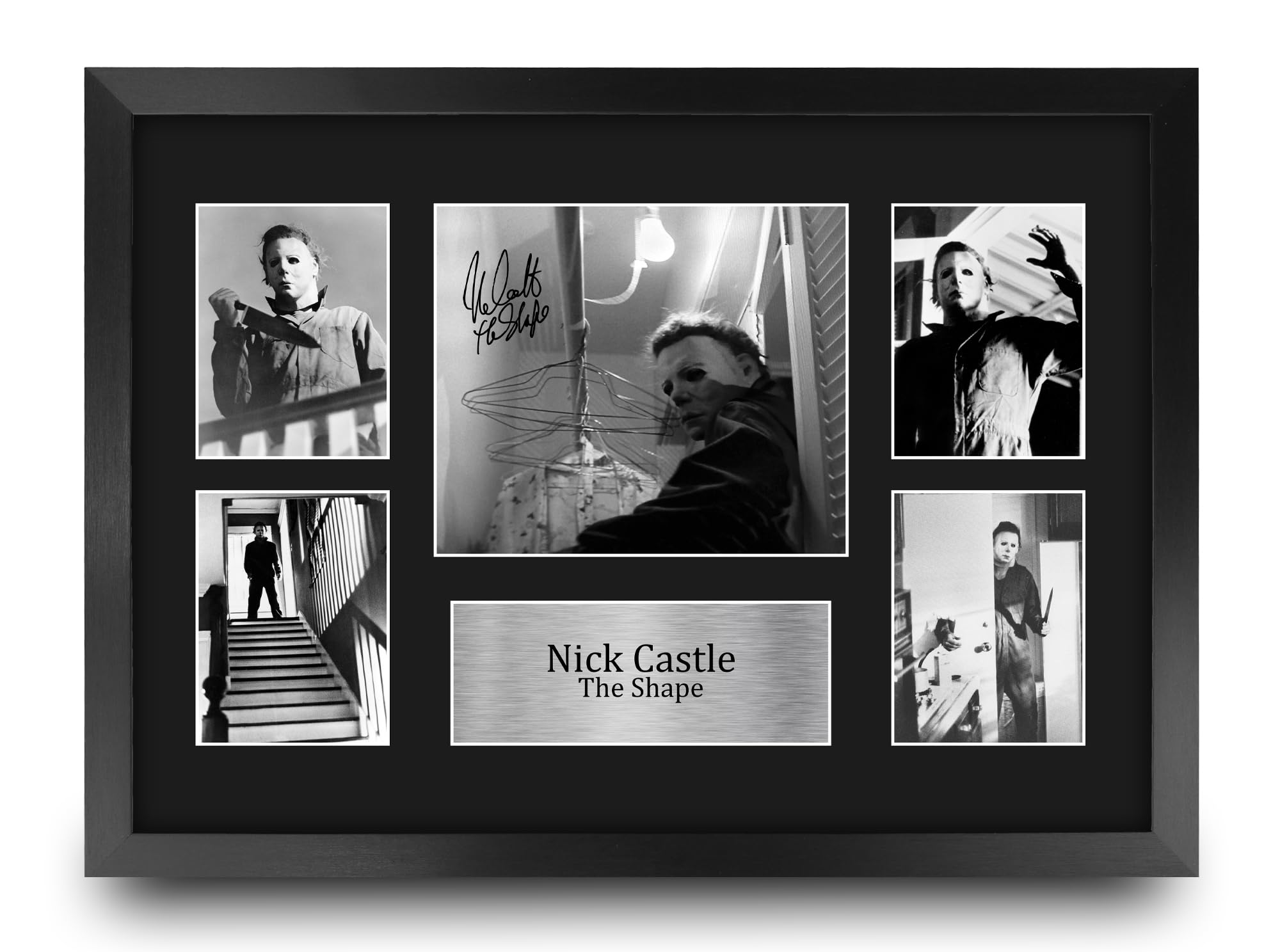 HWC Trading Nick Castle Halloween Gifts Printed Signed Autograph Picture Display for Movie Memorabilia Fans - 16 x 12 Framed