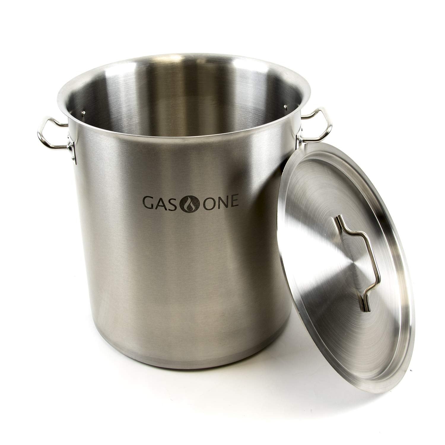 Gas One Fryer Pot 32 Quart - All Purpose - Stainless Steel Tri-Ply Bottom With All Purpose Pot Deep Fryer Steam & Boiling Basket