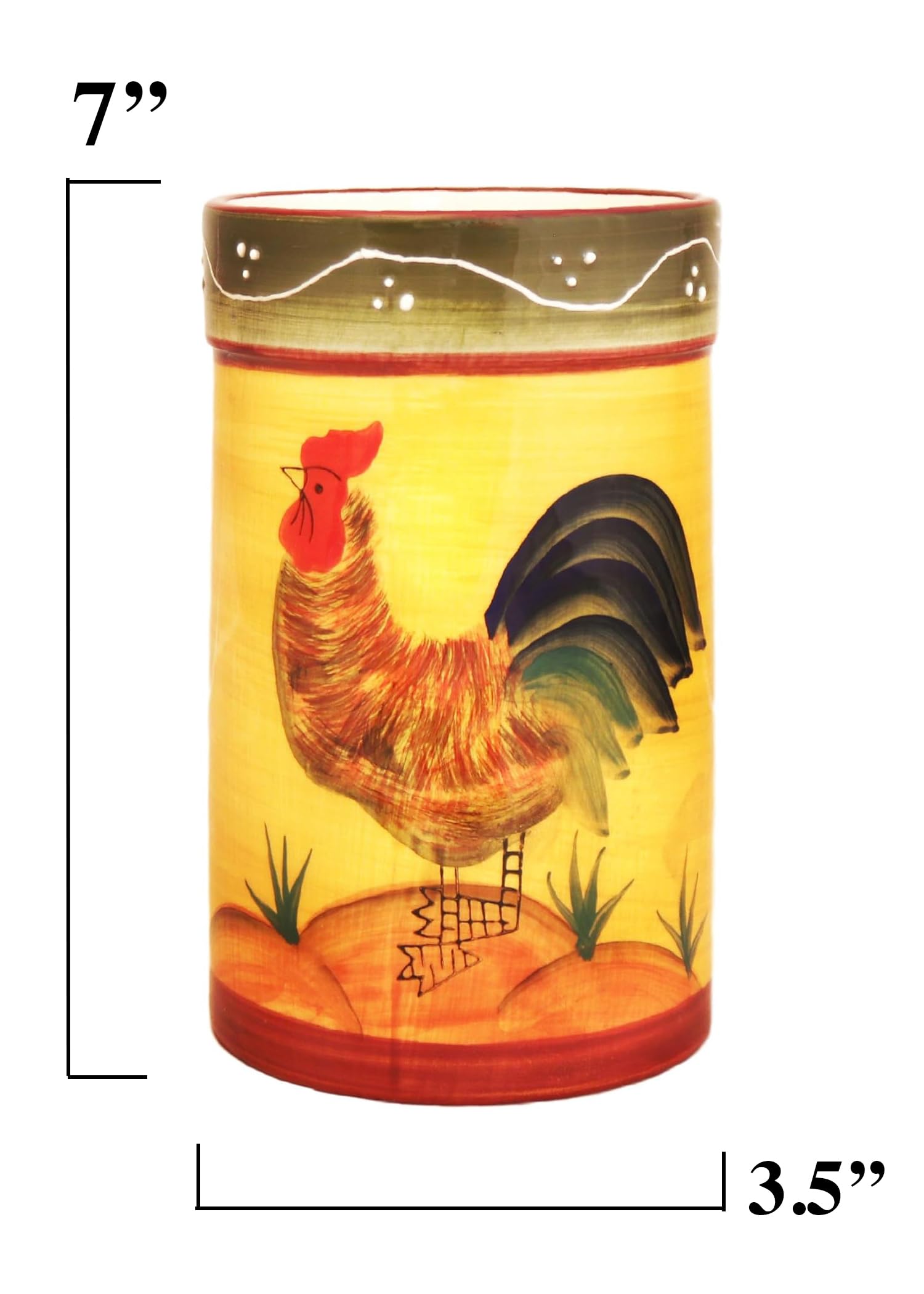 Ack Tuscan Sunshine Country Rooster Hand Painted Collection (Utensil Set)