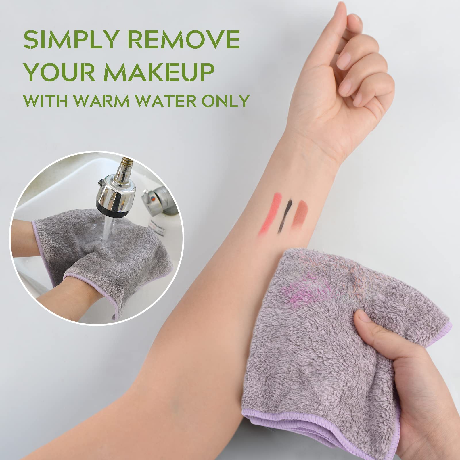 Sinland Microfiber Face Towels Ultra Soft Facial Washcloths Face Cloth 12Inch X 12Inch 12 Pack Multicolor