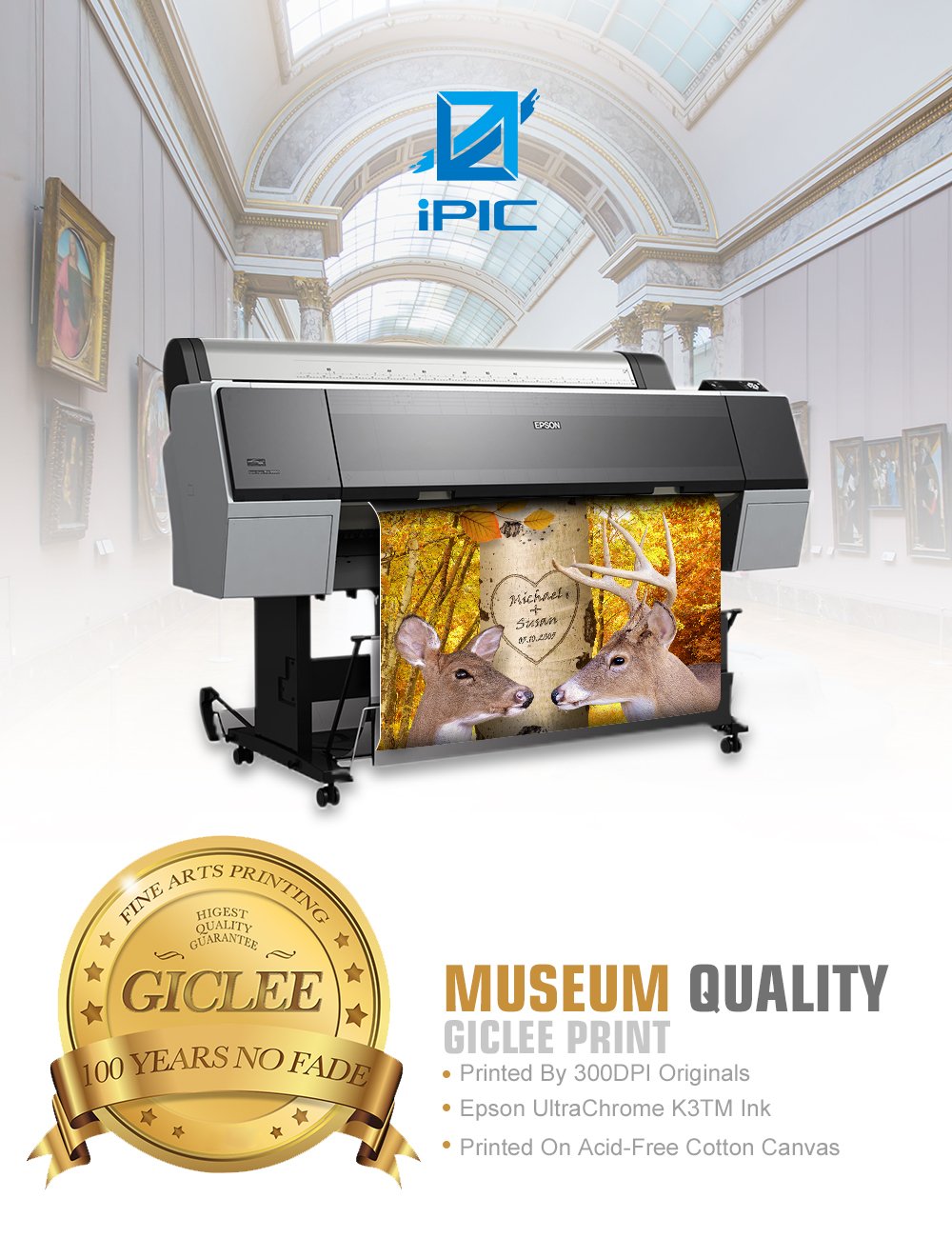 Ipic - Oh My Dear, Personalized Artwork With Names And Date On, Customized Gift For Anniversary,Wedding,Birthday And Holidays.To