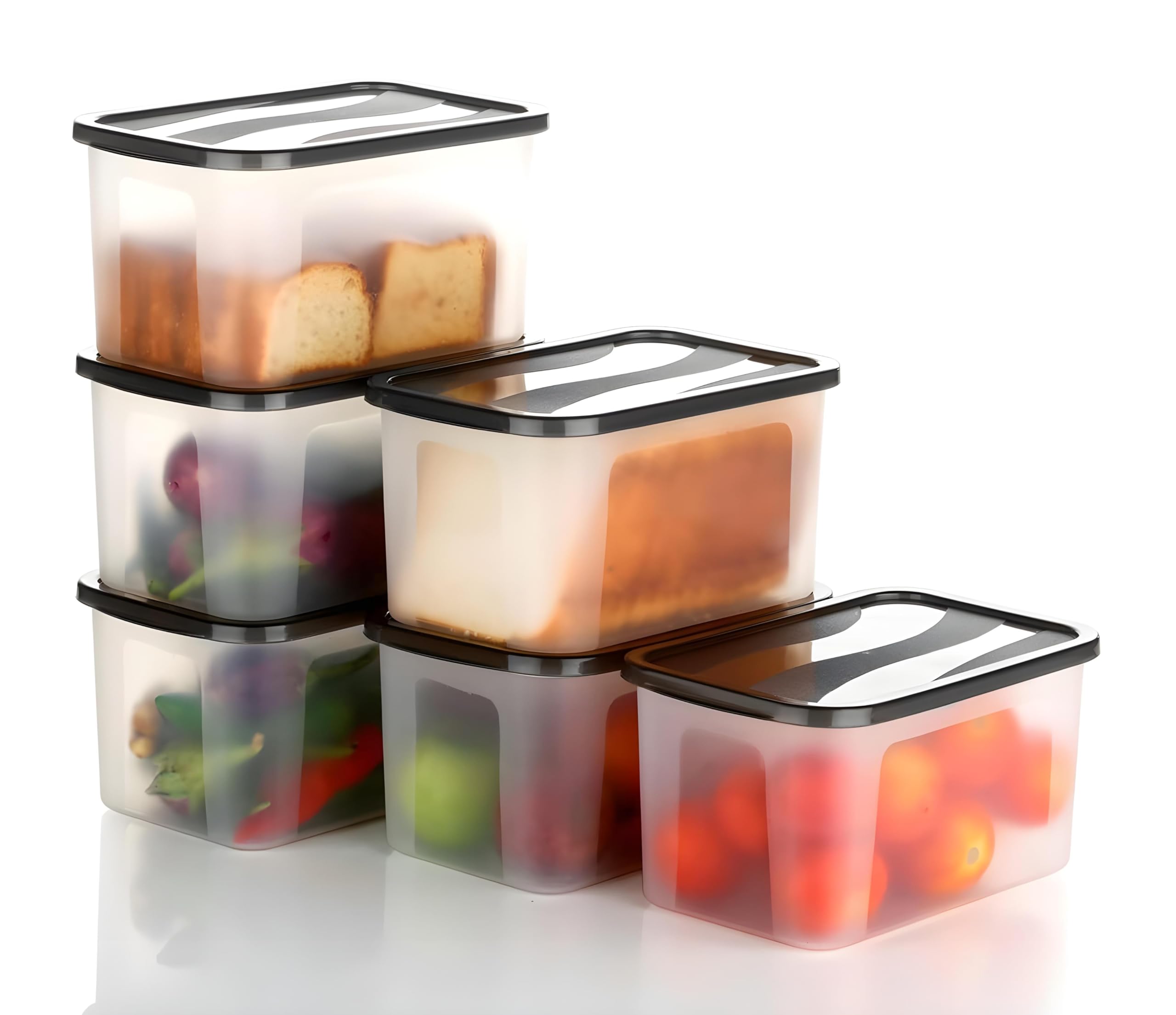 Gripzo Plastic Airtight Storage Container For Kitchen, Pantry And Home Organization | Multipurpose Stackable Refrigerator Organi
