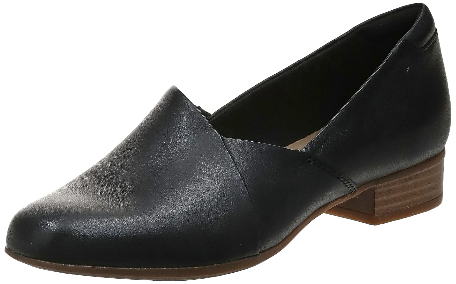 Clarks Womens Juliet Palm Loafer, Black Leather, 10 Narrow Us