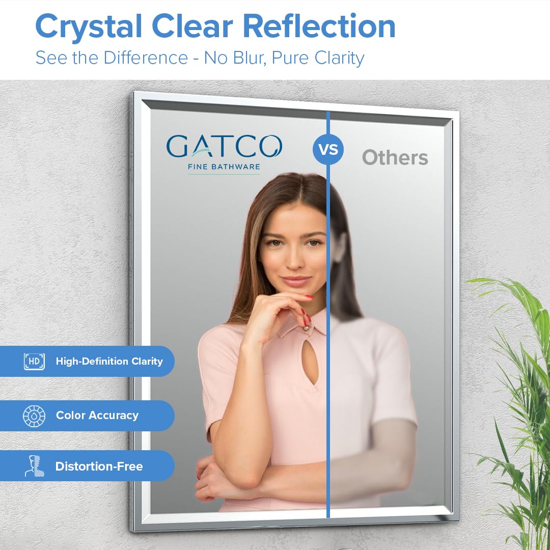 Gatco 1823 Flush Mount Mirror  25'' H x 20.5'' W  Chrome