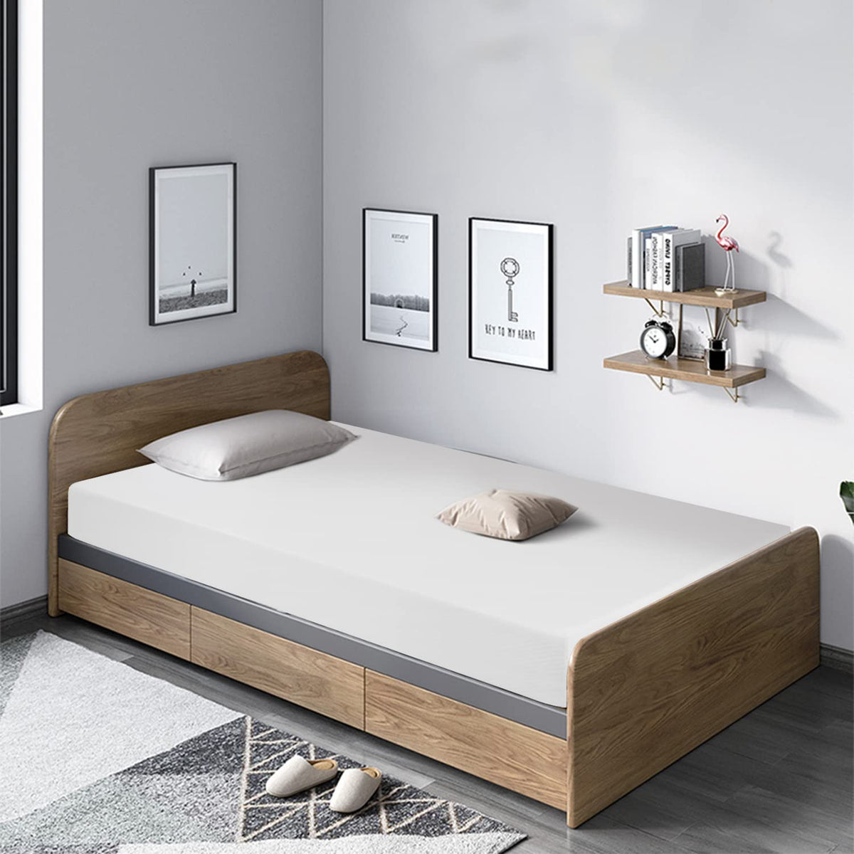 Twin Mattress 12 Inch Gel Memory Foam Mattress Medium Firm Mattresses For Cool Sleep Relieving Pressure Relief Certipur-Us Certi