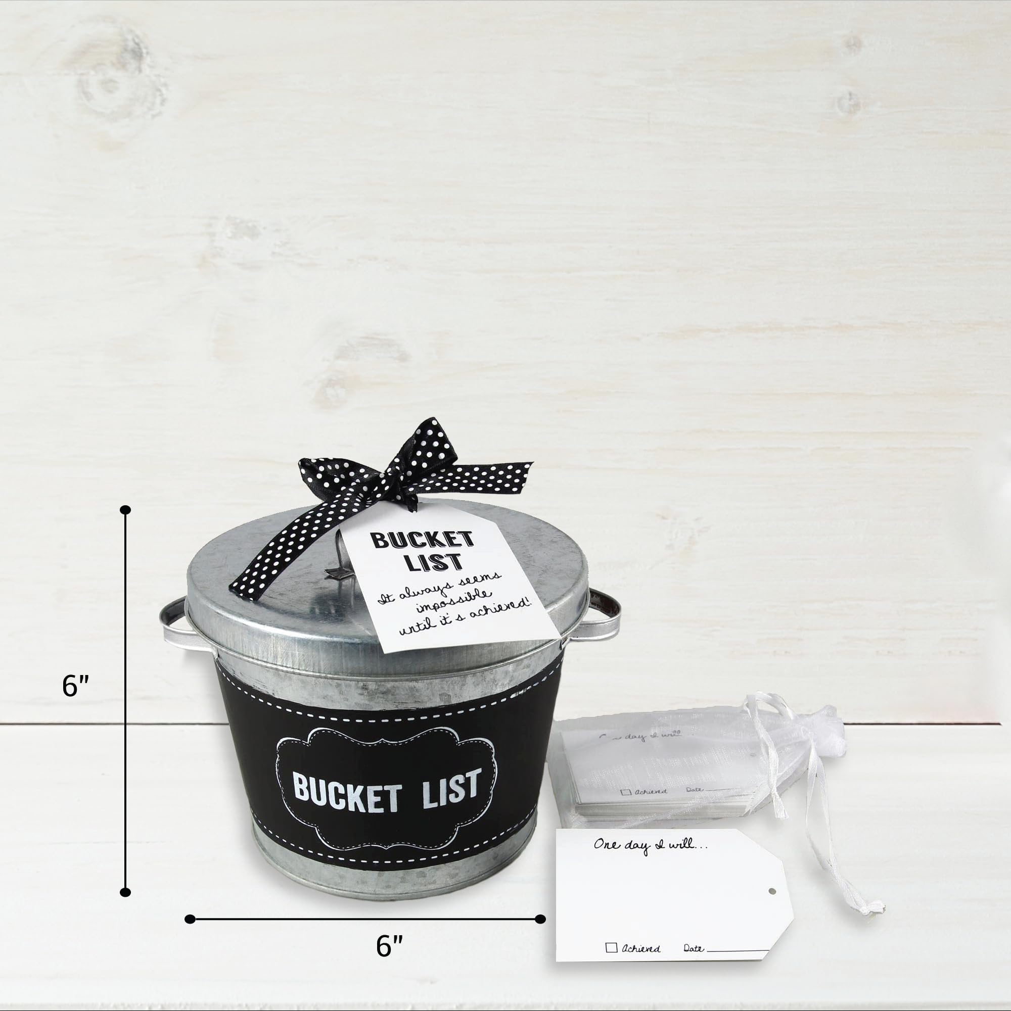 Young'S Inc Couple Bucket List Bucket - 7-Inch Tin Bucket - House Warming Gifts For New Home - Wedding Gift For For Couple