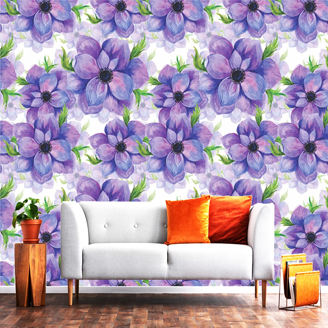 Walldaddy Wall Sticker Model(Jaamaniflower) Extra Large Size(40X300)Cm For Walls/Door/Furniture/Glass/Any Plain Surface