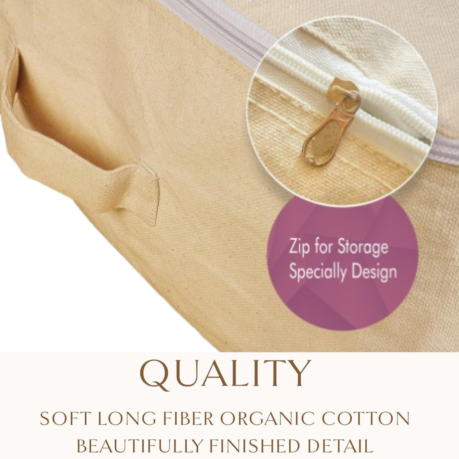 HOLLIO Cotton Clothes Storage Bags Saree Covers For Storage Saree Covers with Zip for Storage Design for Woman Dresses, Sarees,