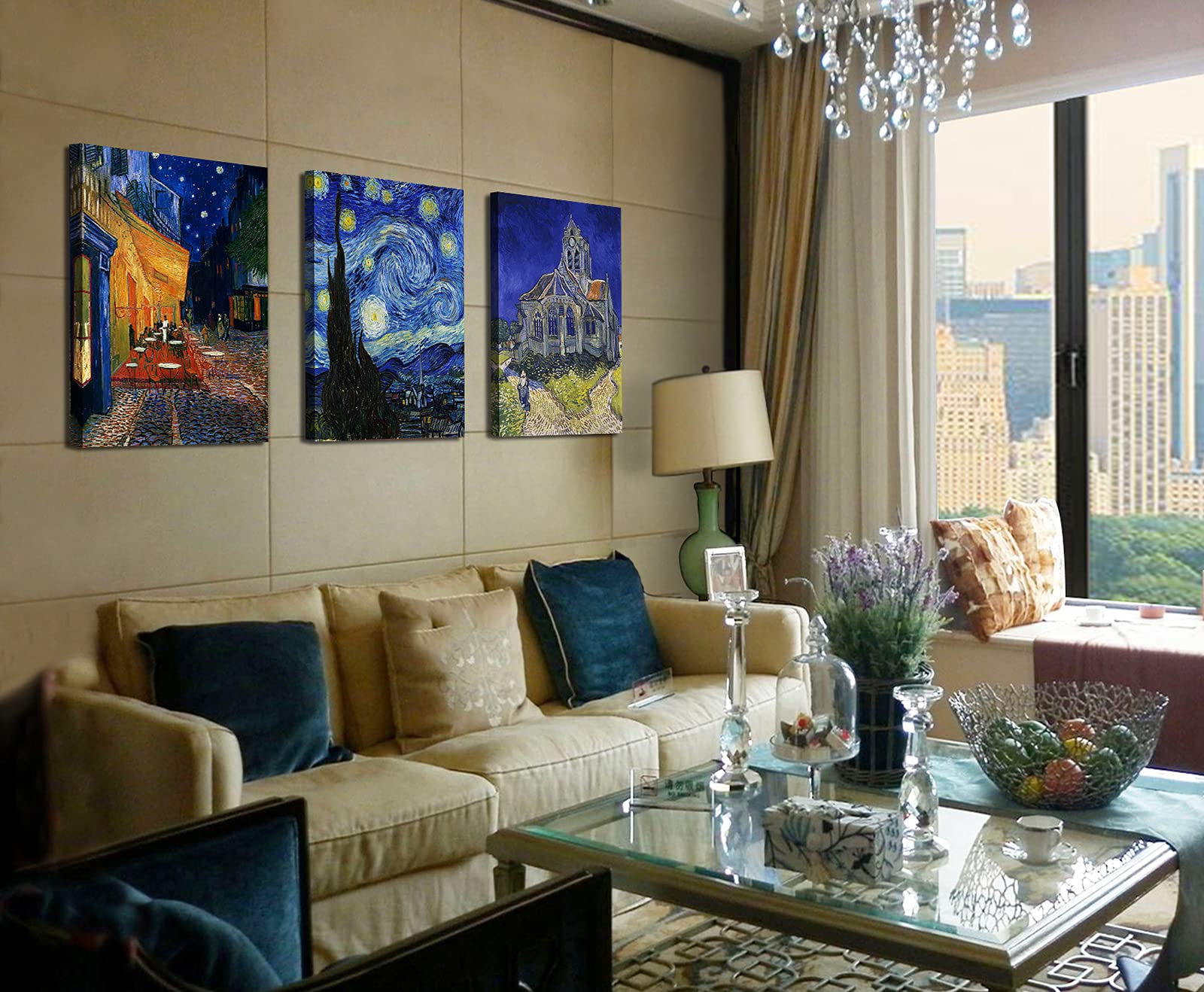 Vincent Van Gogh Canvas Wall Art Paintings, Famous Starry Night Picture Prints For Decor Classic Cafe Terrace At Night Artwork R