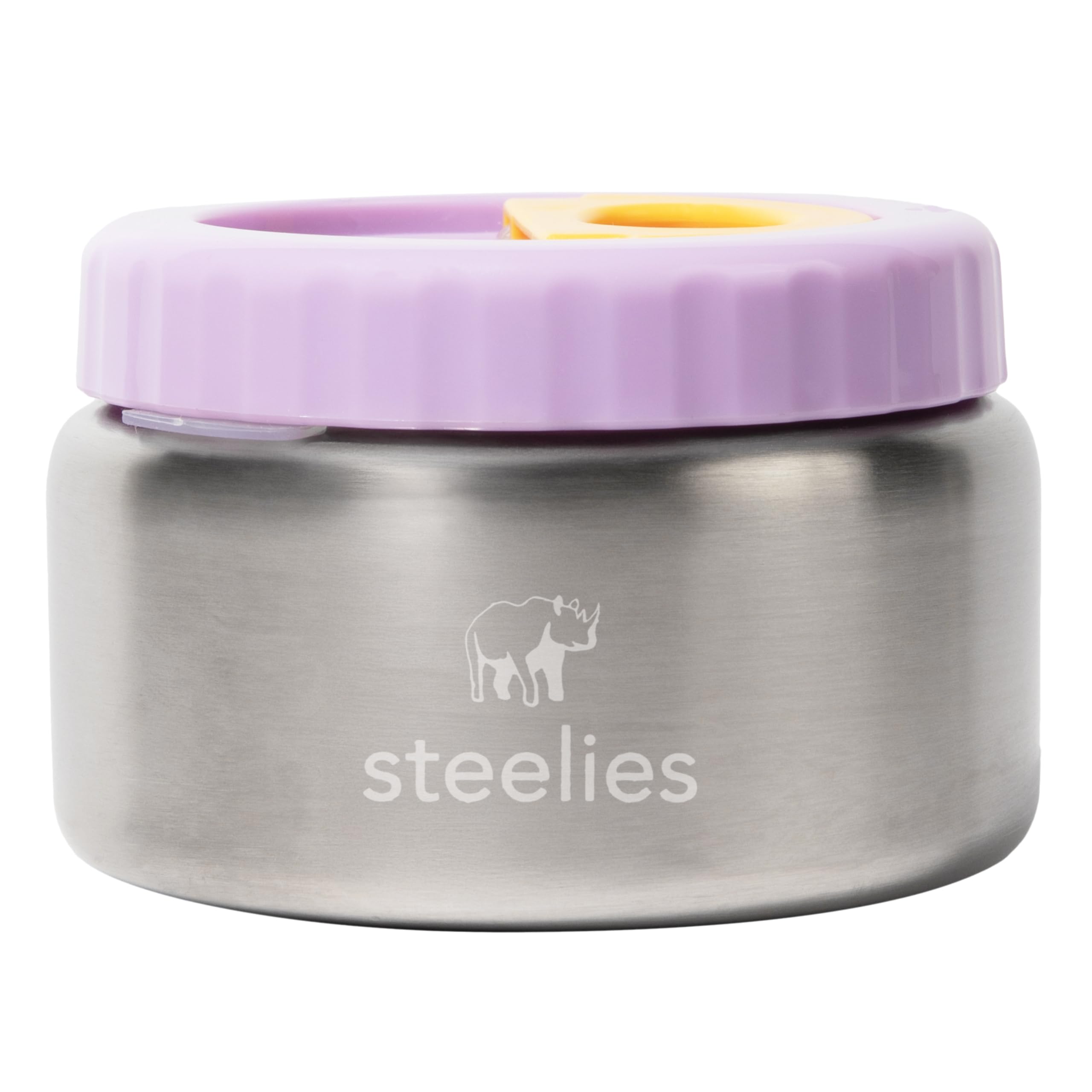 Steelies 8oz Vacuum Sealed Compact Stainless Steel Insulated Food Container for Hot & Cold Food for Kids, Easy to Open No Twisti