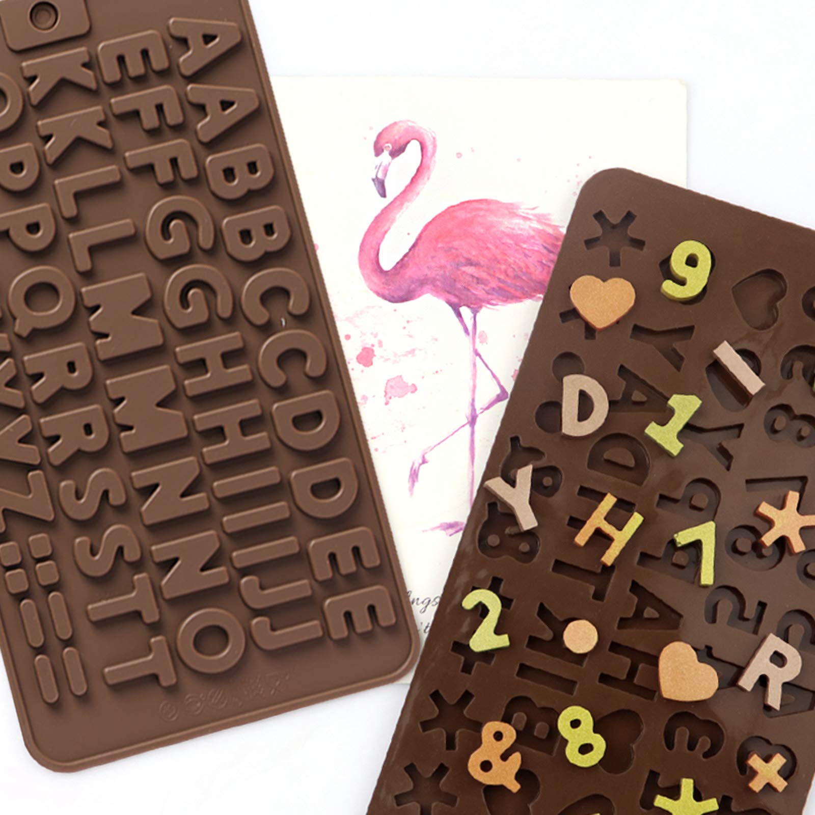 4 Pcs Silicone Mold, Aifuda Letter, Number Silicone Molds And Number Molds With Happy Birthday Cake Decorations Symbols For Diy