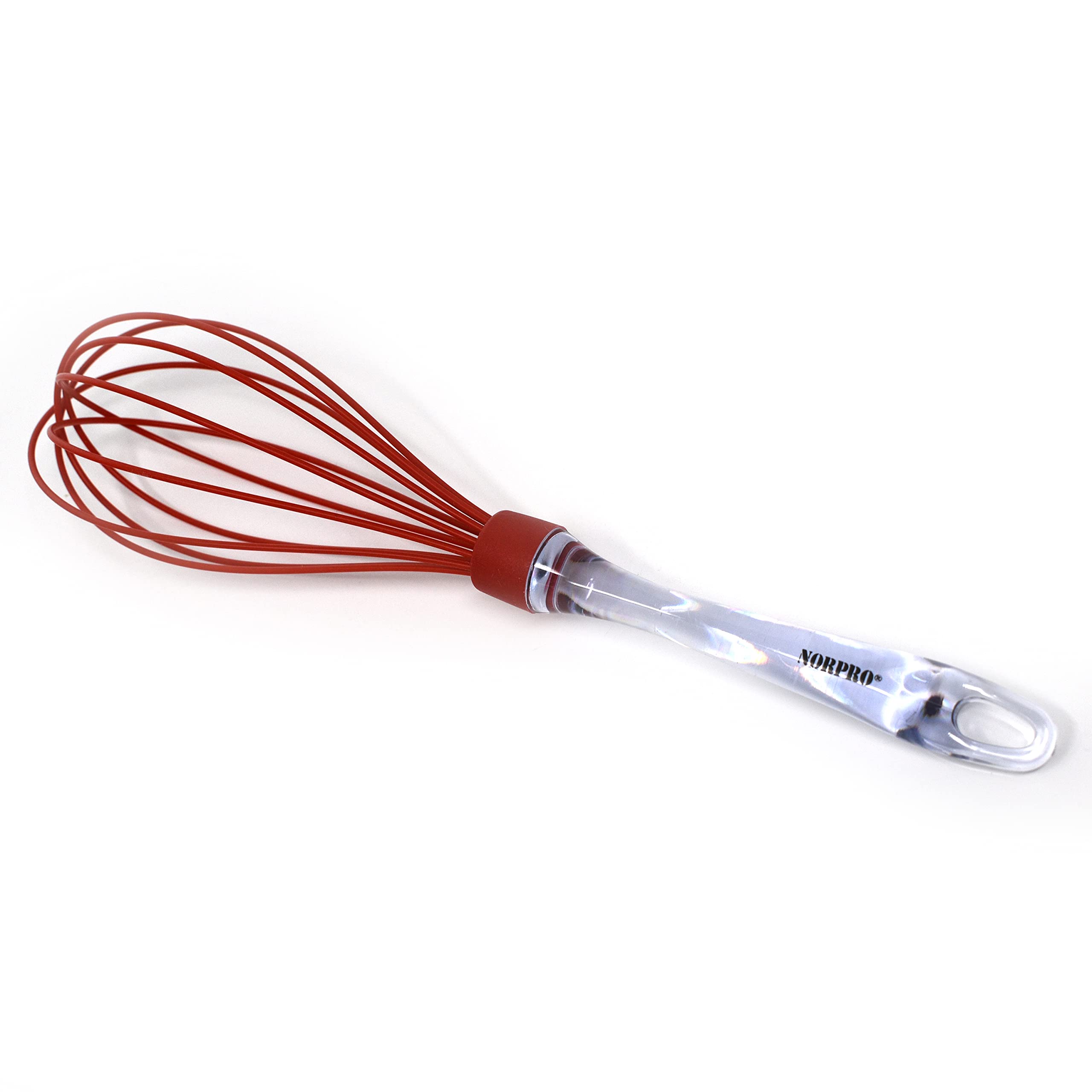 Norpro Silicone Whisk, Red, One Size, As Shown