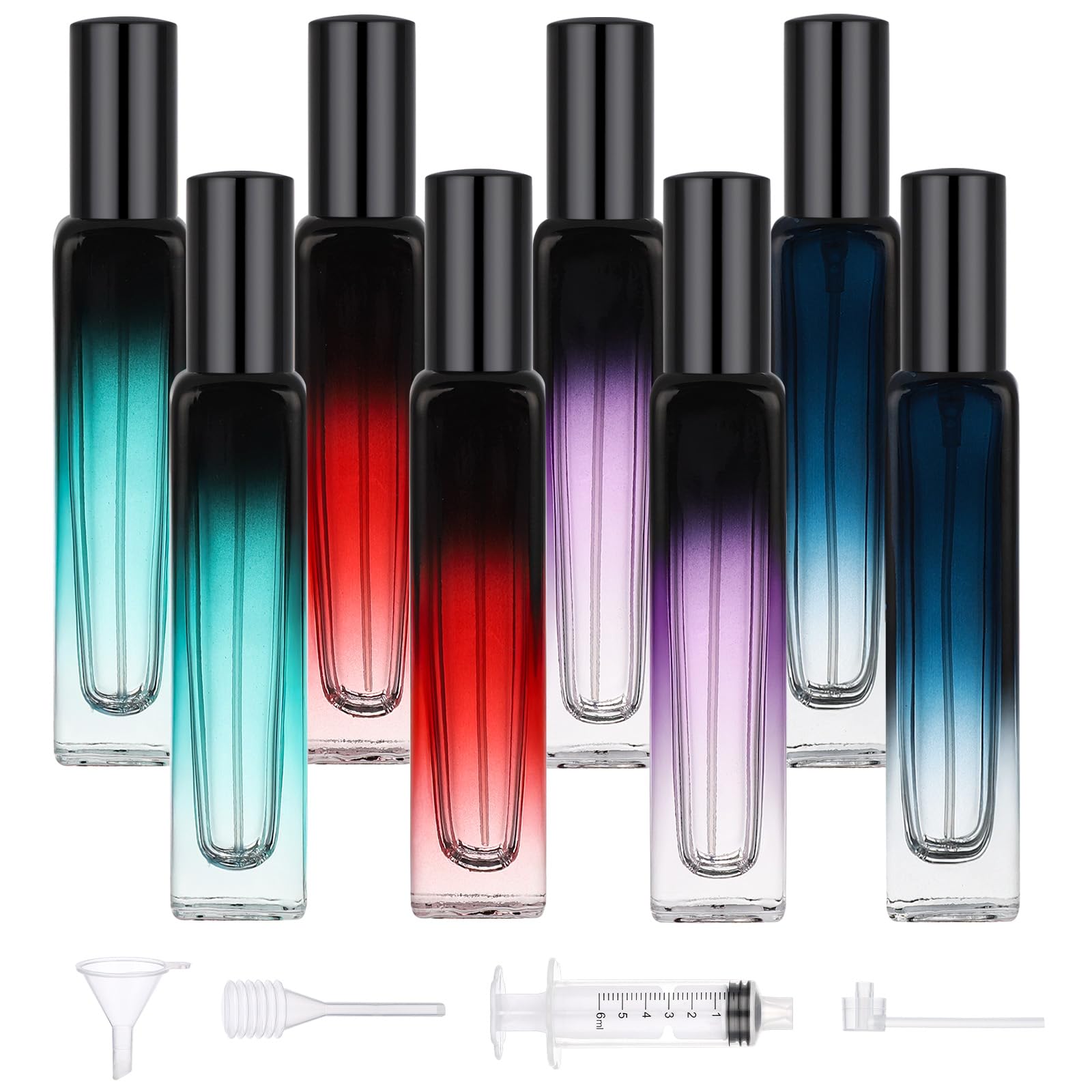 Segbeauty 8 Packs 0.5 Oz Perfume Spray Bottle, 15Ml Glass Refillable Travel Contanier, Empty Atomizer Sprayer Bottles Cologne At