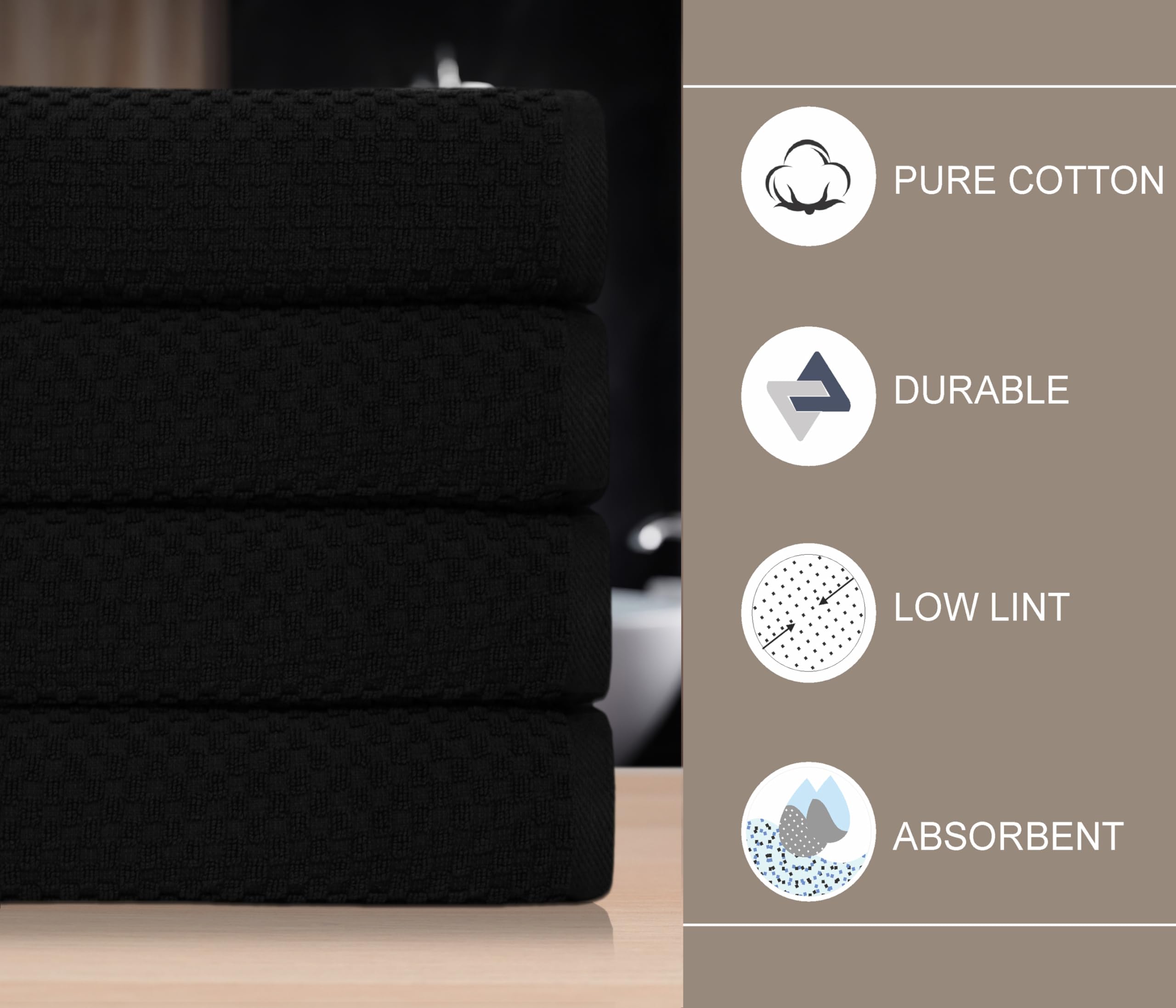 Cotton Craft Waffle Bath Towel - Set Of 4 Luxury Euro Spa Waffle Weave Towels - 100% Ringspun Cotton Bath Towel - Super Absorben