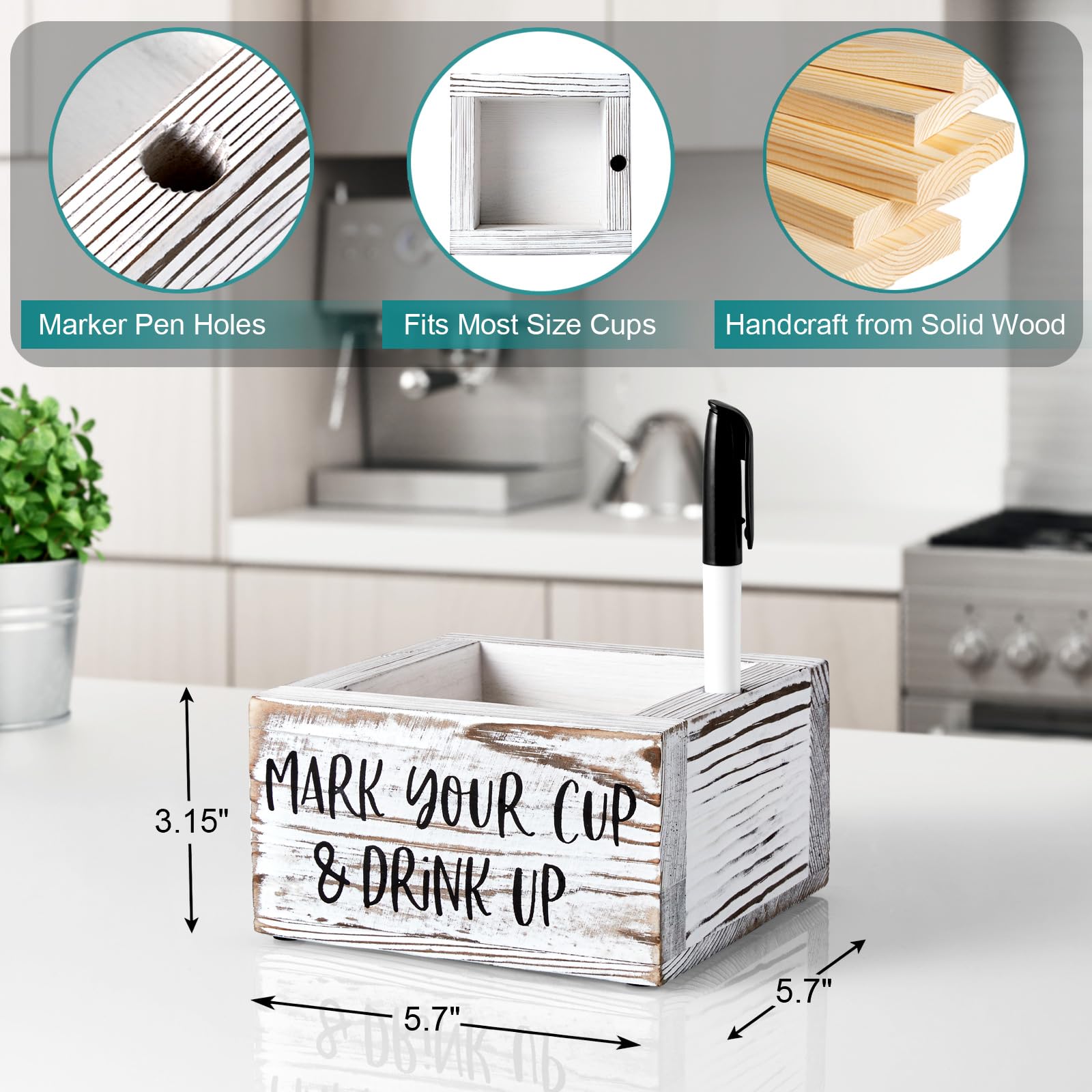 Drastar Disposable Cup Holder With Marker Slot, Mark Your Cup And Drink Up Caddy, Hosting Essentials Drink Holder For Party Bar,